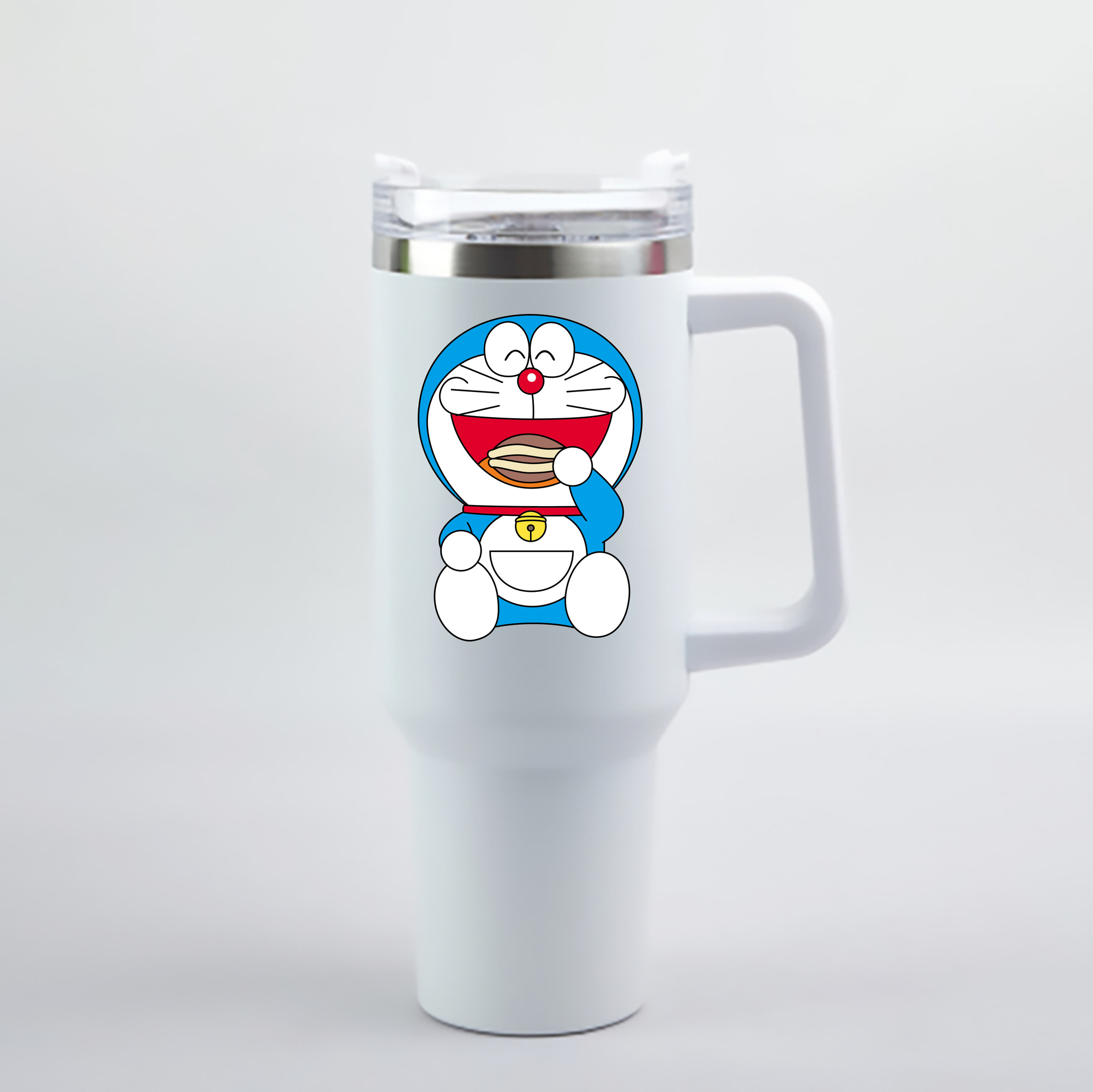 （画像用） ドラえもん Doraemon 1200mL車用タンブラー - クリスタルステッカー（プラスチックストロー付き）