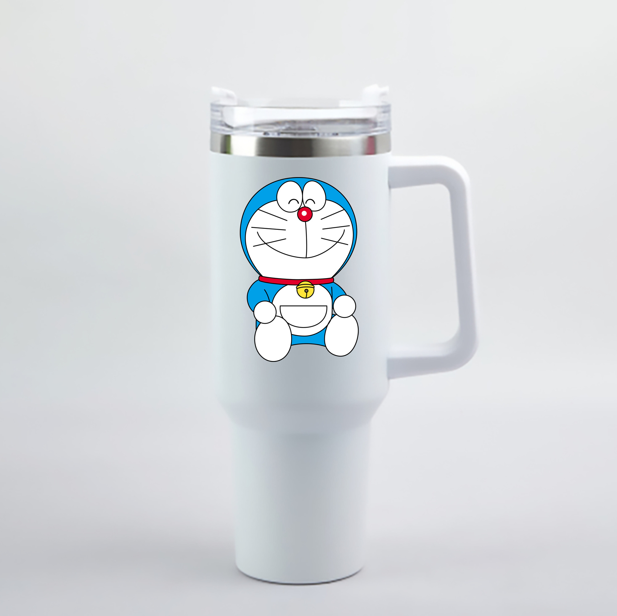 （画像用） ドラえもん Doraemon 1200mL車用タンブラー - クリスタルステッカー（プラスチックストロー付き）