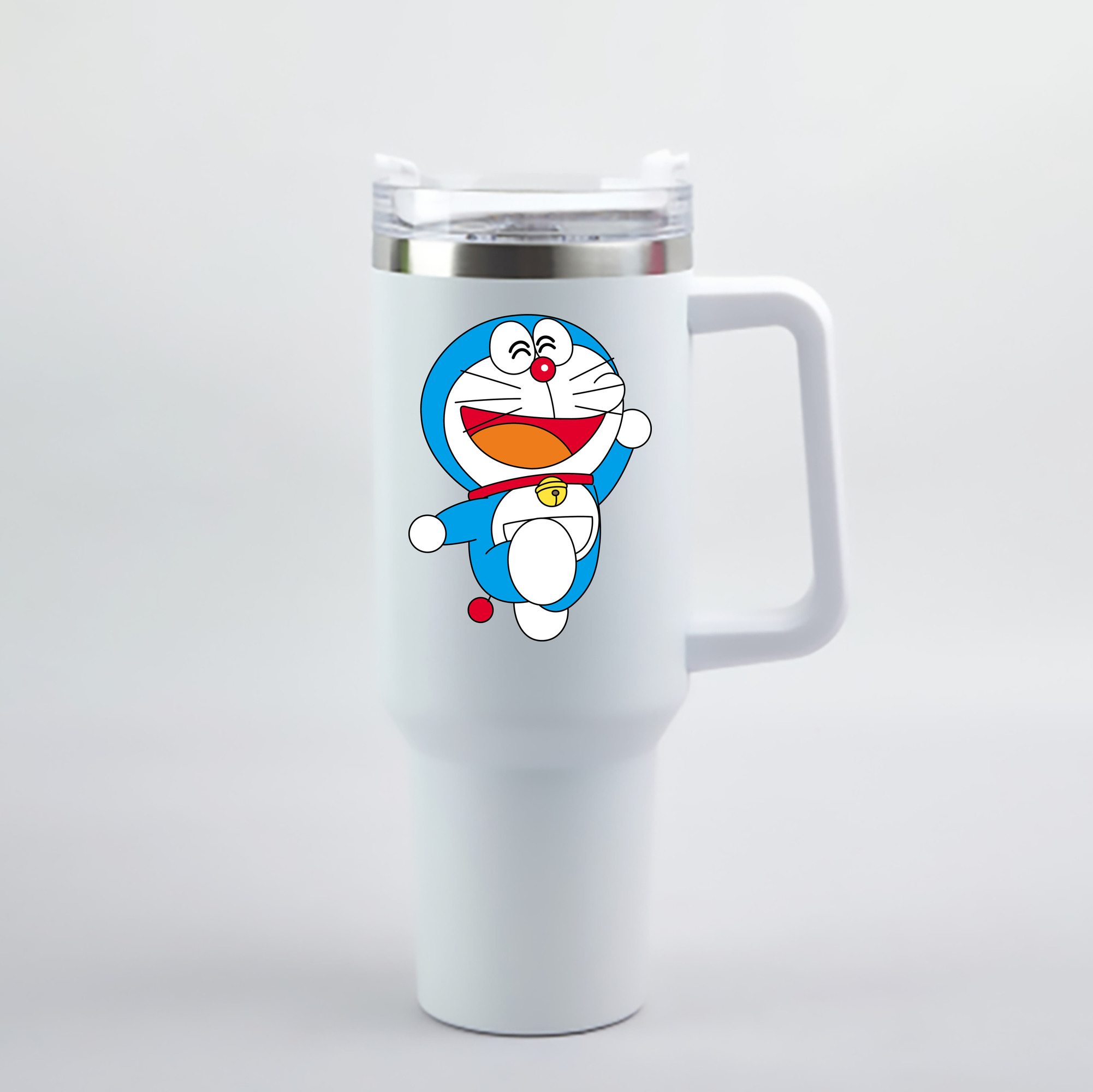 （画像用） ドラえもん Doraemon 1200mL車用タンブラー - クリスタルステッカー（プラスチックストロー付き）