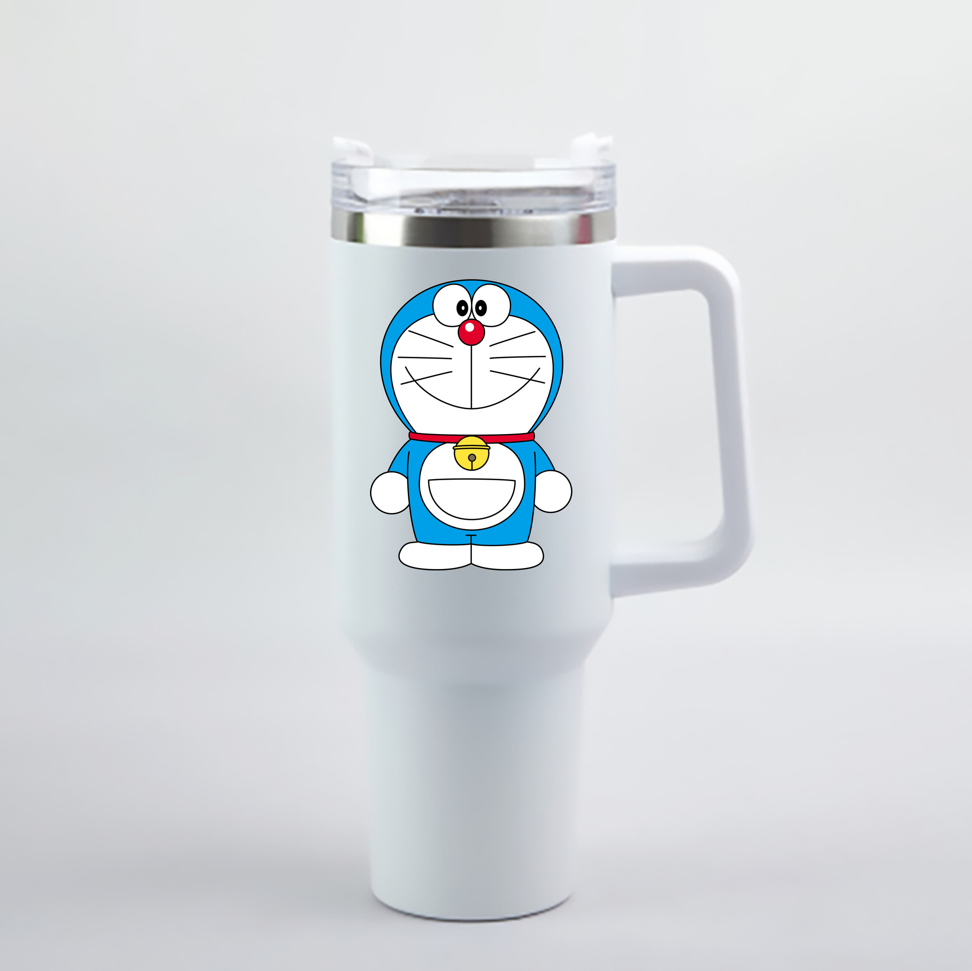 （画像用） ドラえもん Doraemon 1200mL車用タンブラー - クリスタルステッカー（プラスチックストロー付き）