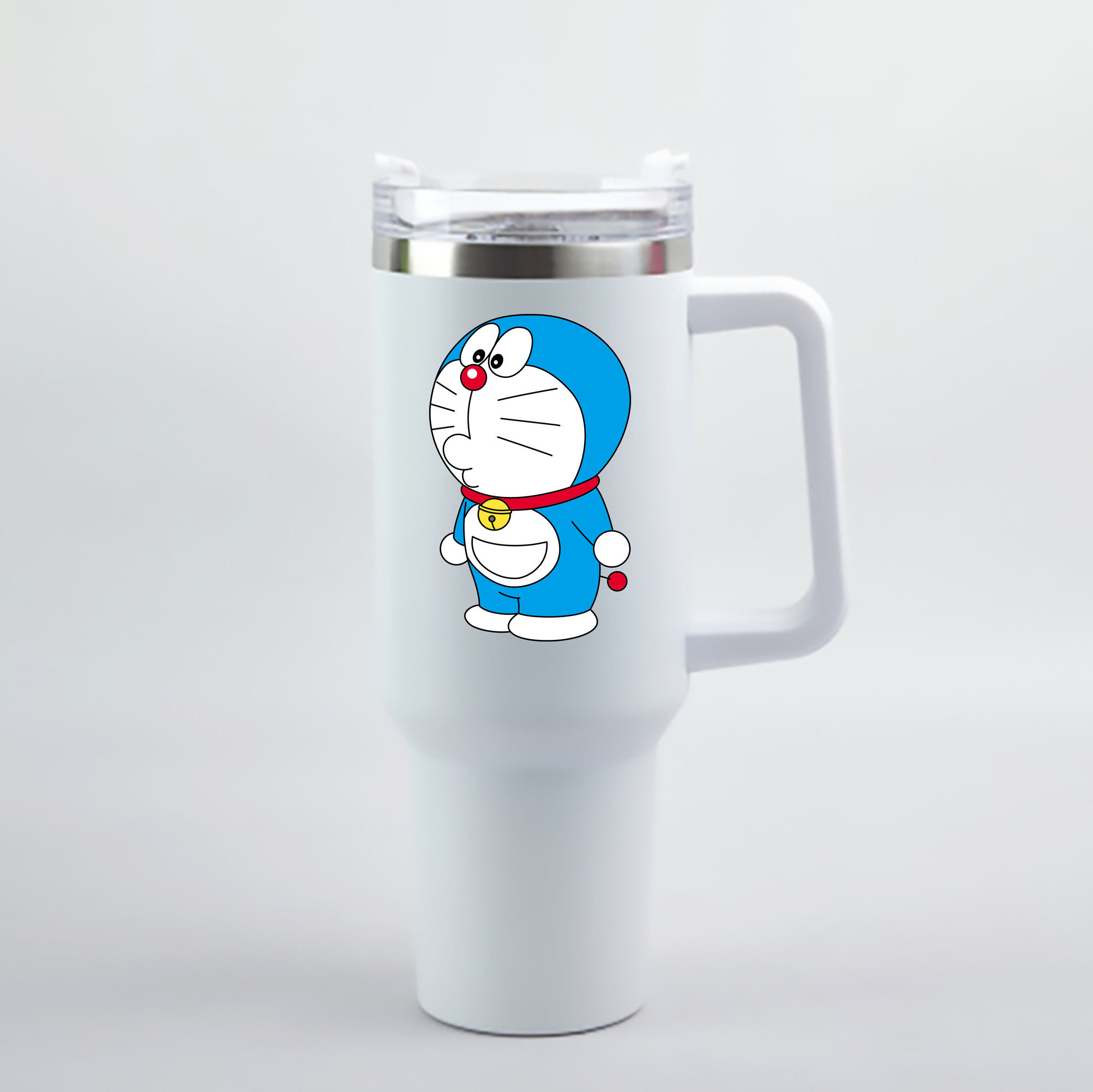 （画像用） ドラえもん Doraemon 1200mL車用タンブラー - クリスタルステッカー（プラスチックストロー付き）