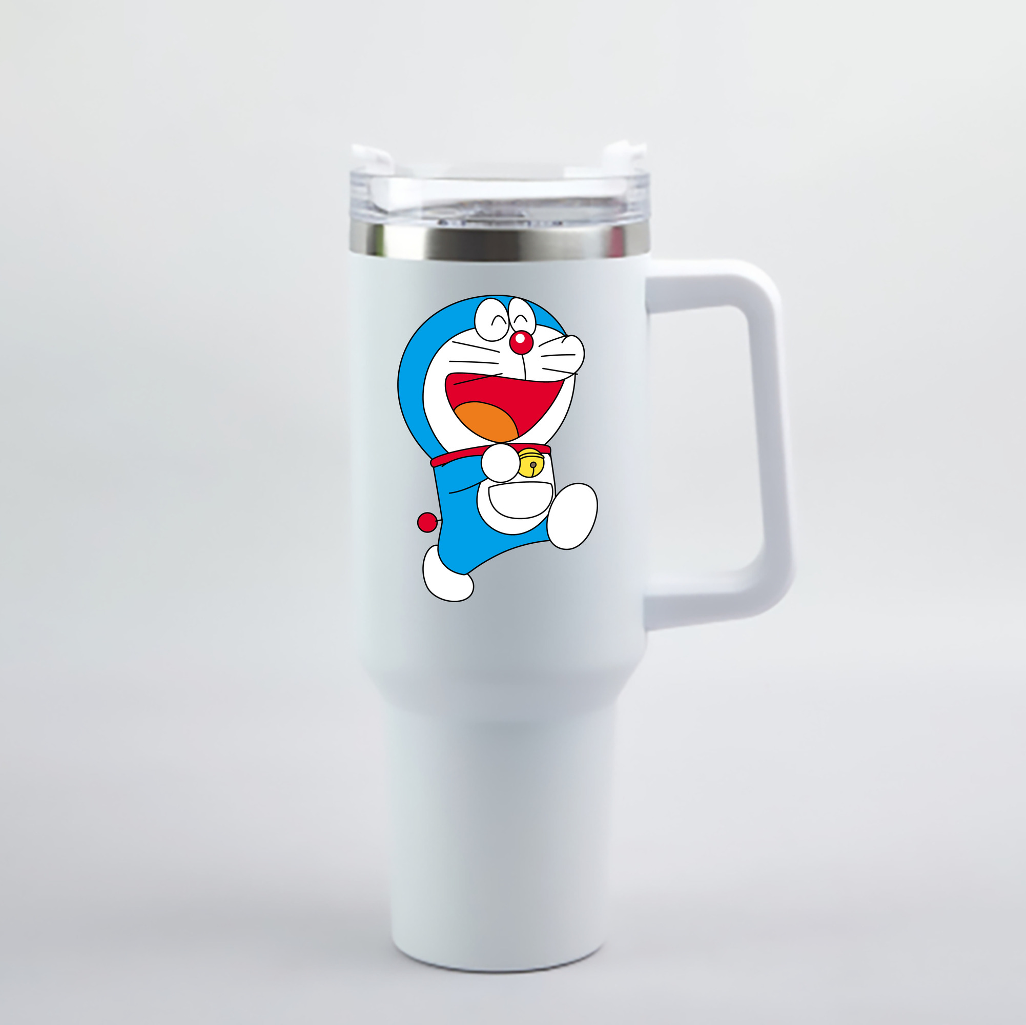（画像用） ドラえもん Doraemon 1200mL車用タンブラー - クリスタルステッカー（プラスチックストロー付き）