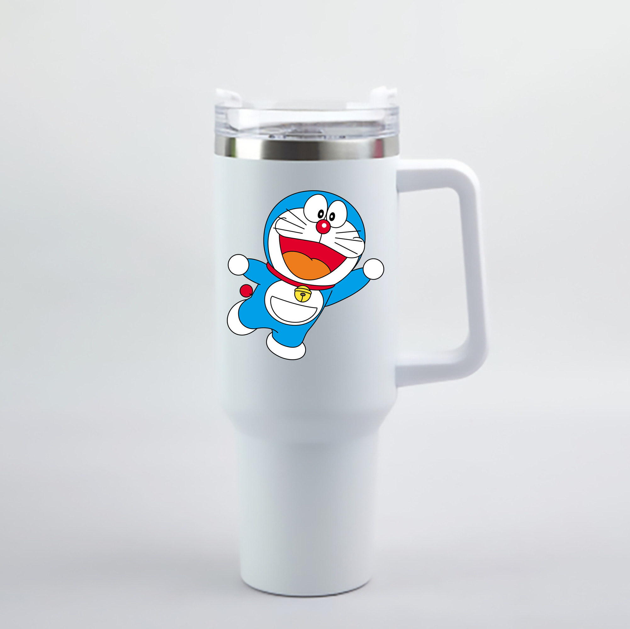 （画像用） ドラえもん Doraemon 1200mL車用タンブラー - クリスタルステッカー（プラスチックストロー付き）