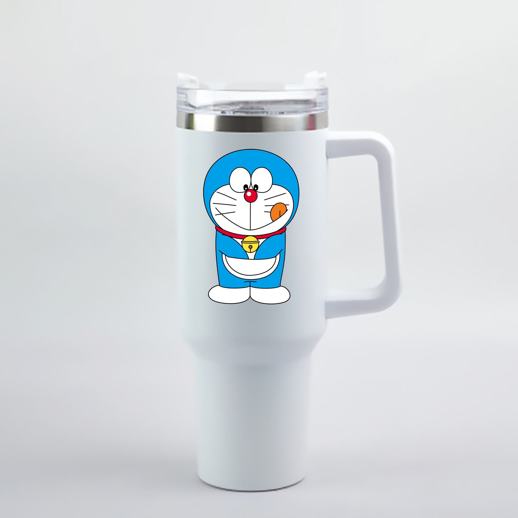 （画像用） ドラえもん Doraemon 1200mL車用タンブラー - クリスタルステッカー（プラスチックストロー付き）