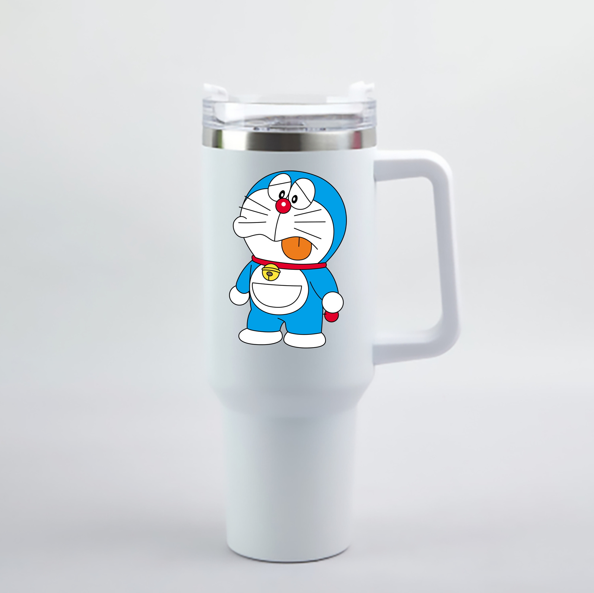 （画像用） ドラえもん Doraemon 1200mL車用タンブラー - クリスタルステッカー（プラスチックストロー付き）
