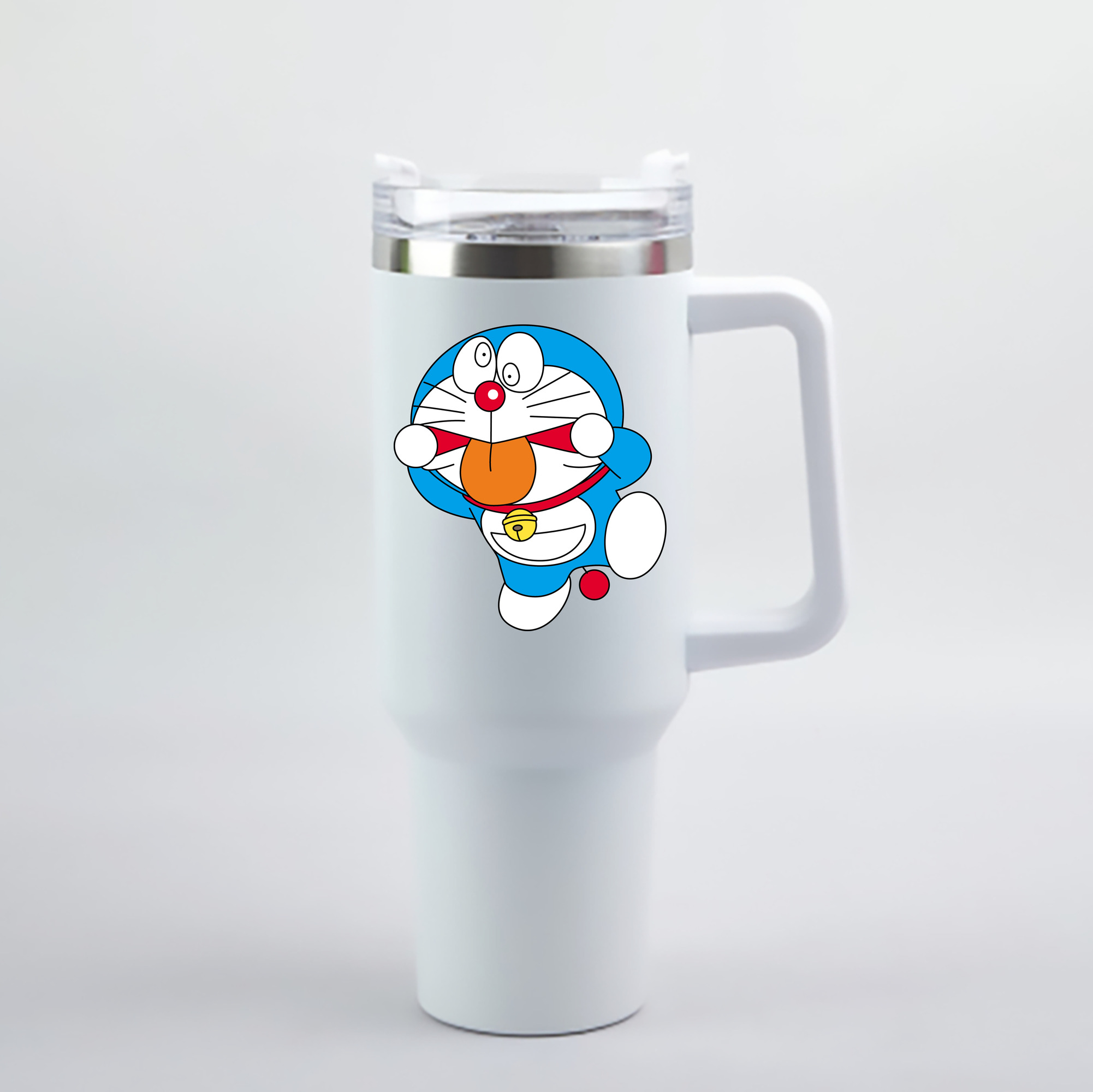 （画像用） ドラえもん Doraemon 1200mL車用タンブラー - クリスタルステッカー（プラスチックストロー付き）