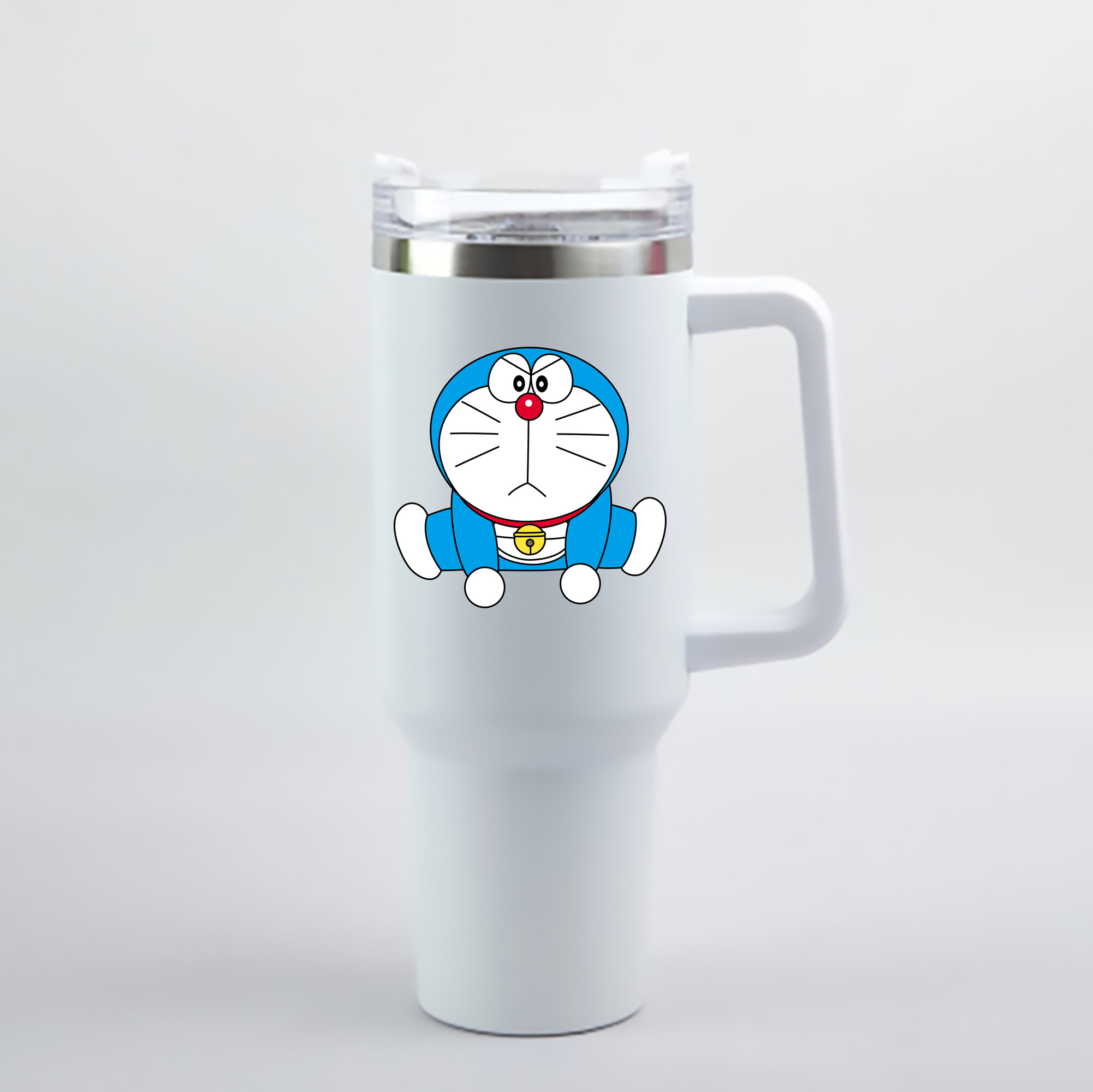 （画像用） ドラえもん Doraemon 1200mL車用タンブラー - クリスタルステッカー（プラスチックストロー付き）