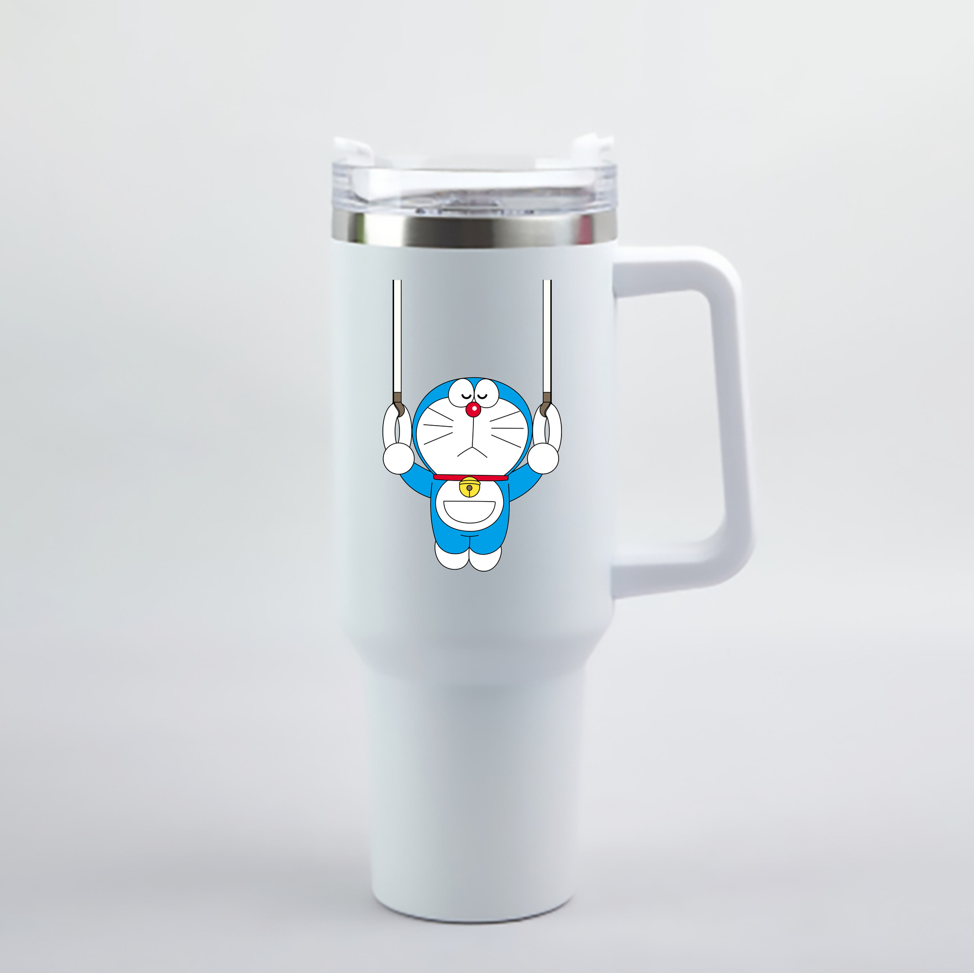 （画像用） ドラえもん Doraemon 1200mL車用タンブラー - クリスタルステッカー（プラスチックストロー付き）