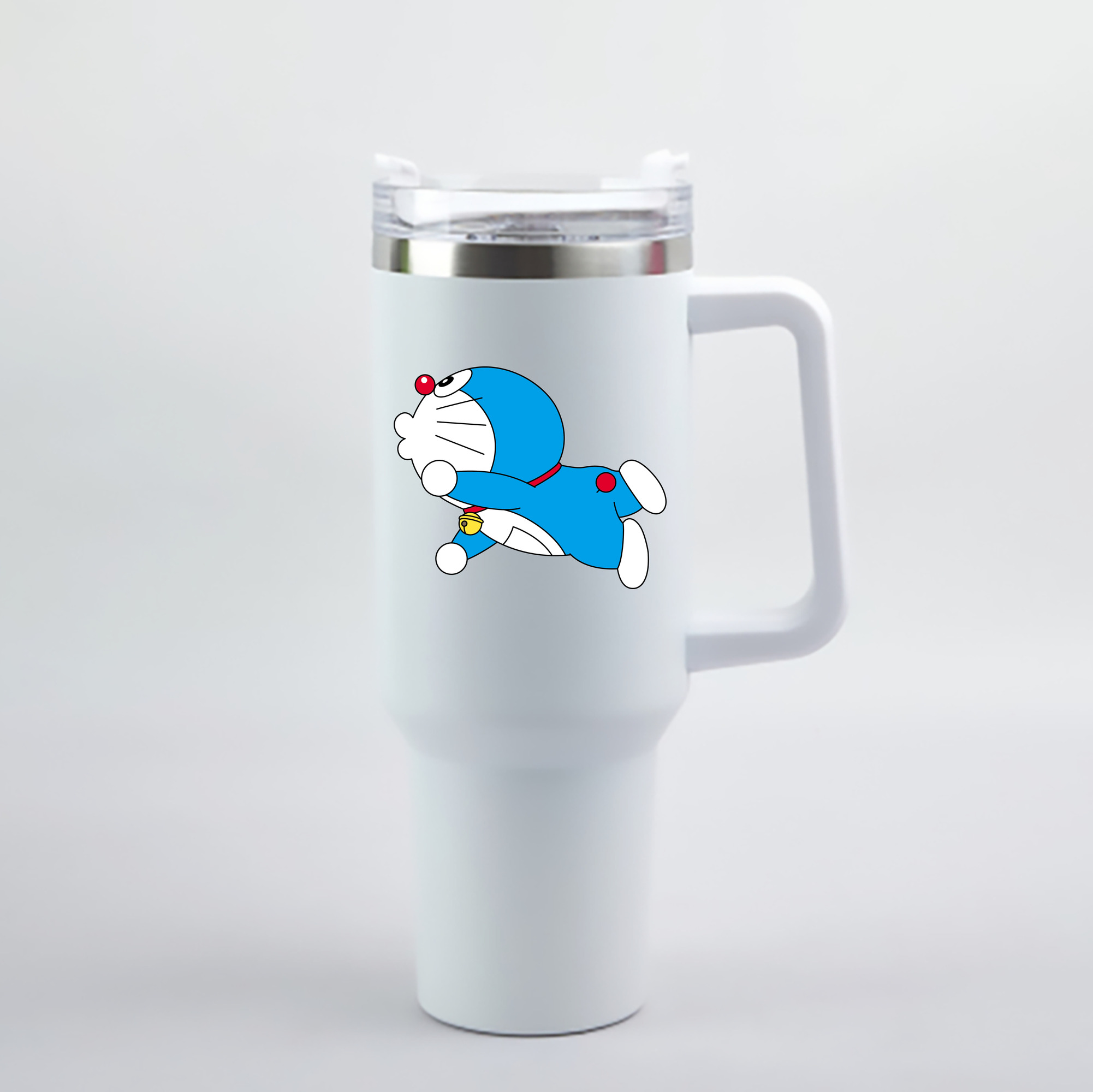 （画像用） ドラえもん Doraemon 1200mL車用タンブラー - クリスタルステッカー（プラスチックストロー付き）