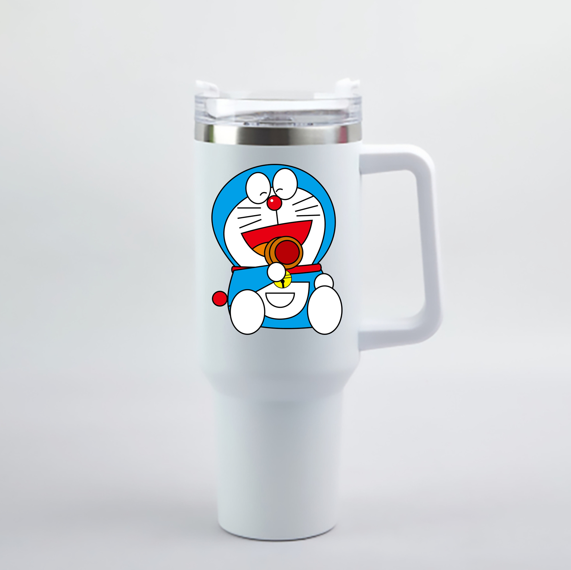 （画像用） ドラえもん Doraemon 1200mL車用タンブラー - クリスタルステッカー（プラスチックストロー付き）