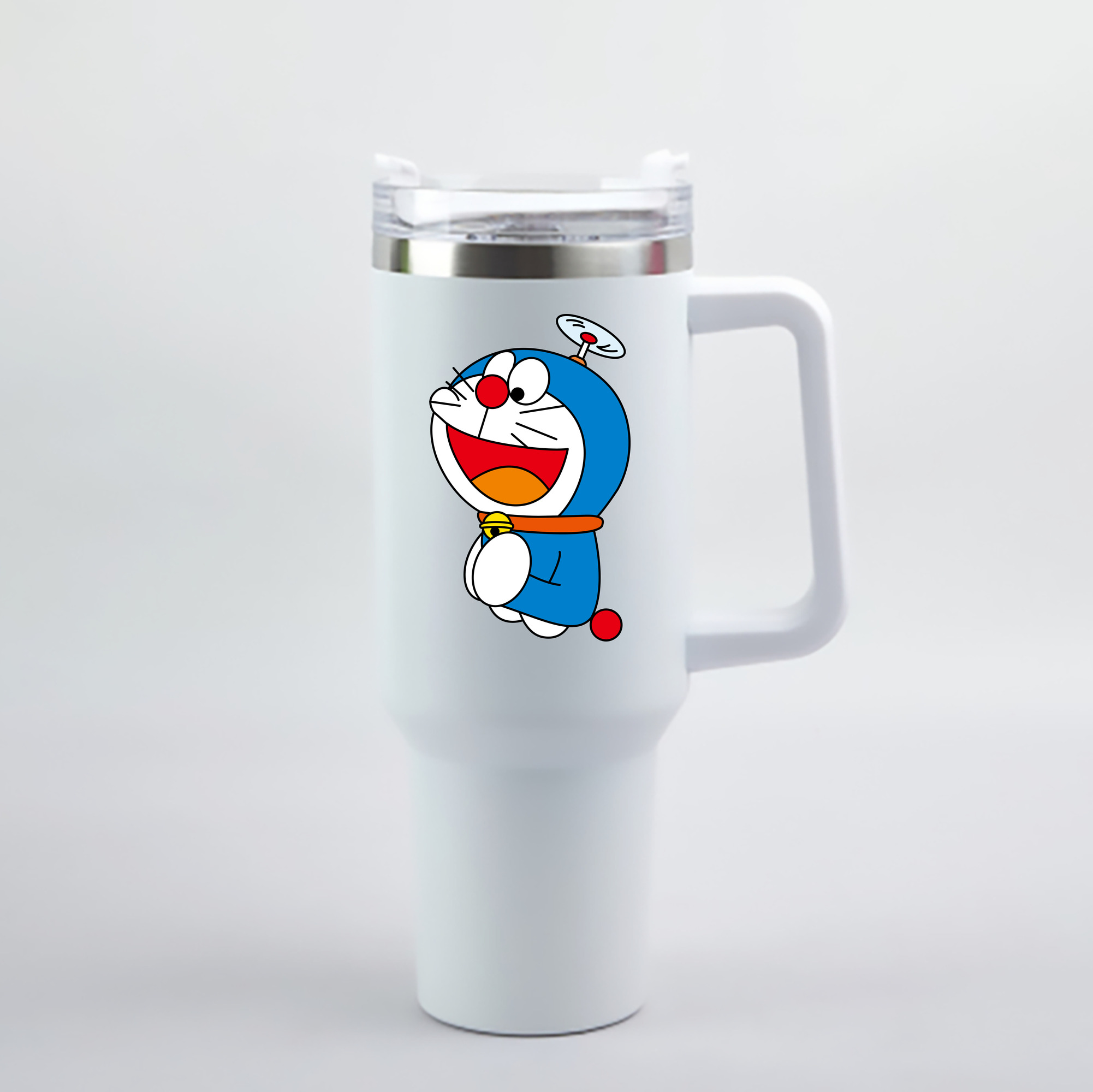 （画像用） ドラえもん Doraemon 1200mL車用タンブラー - クリスタルステッカー（プラスチックストロー付き）