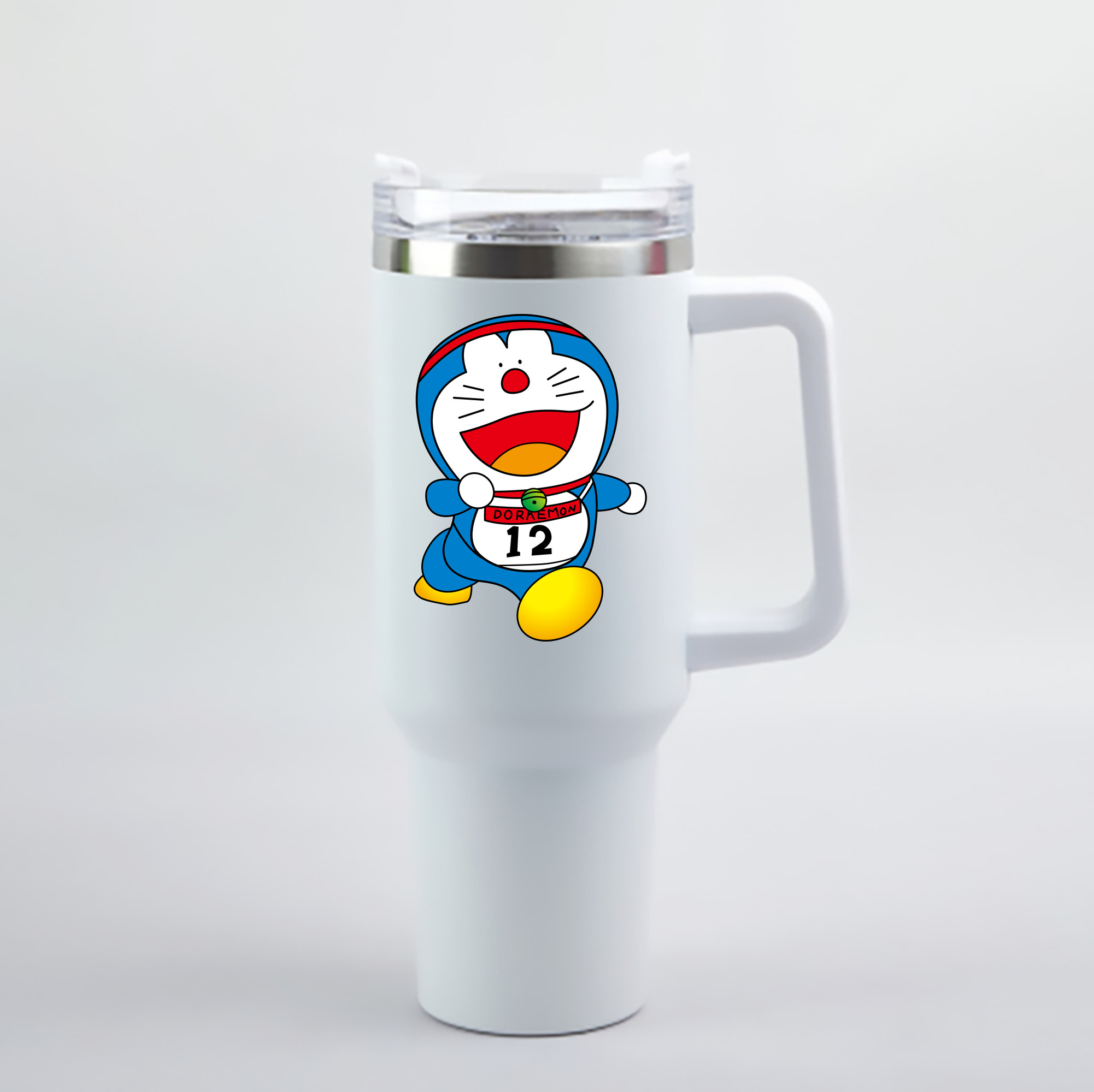 （画像用） ドラえもん Doraemon 1200mL車用タンブラー - クリスタルステッカー（プラスチックストロー付き）