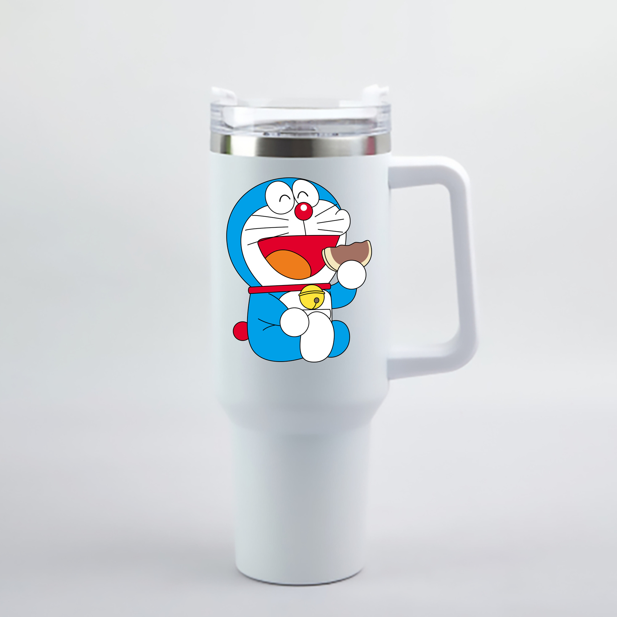 （画像用） ドラえもん Doraemon 1200mL車用タンブラー - クリスタルステッカー（プラスチックストロー付き）
