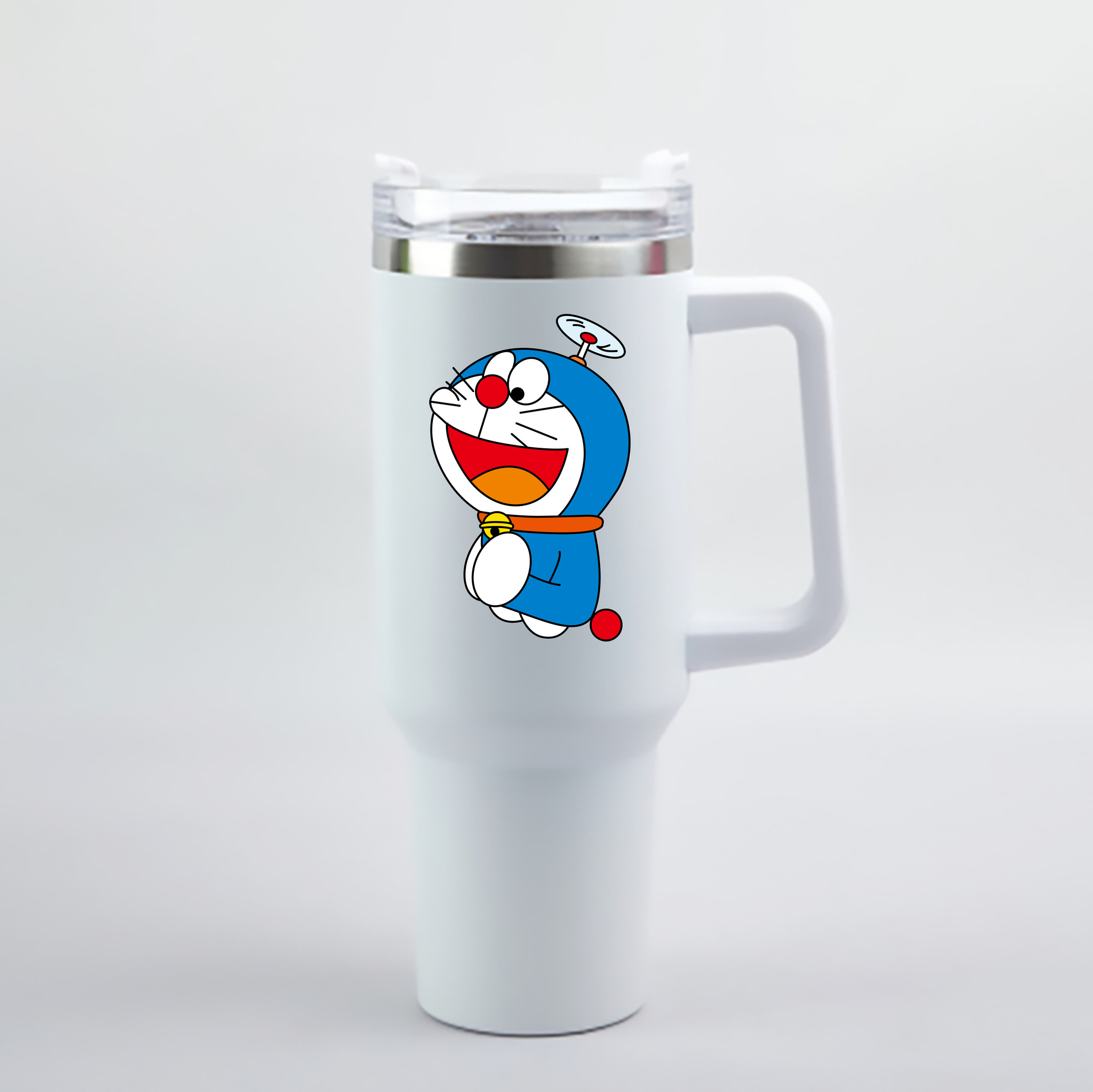 （画像用） ドラえもん Doraemon 1200mL車用タンブラー - クリスタルステッカー（プラスチックストロー付き）
