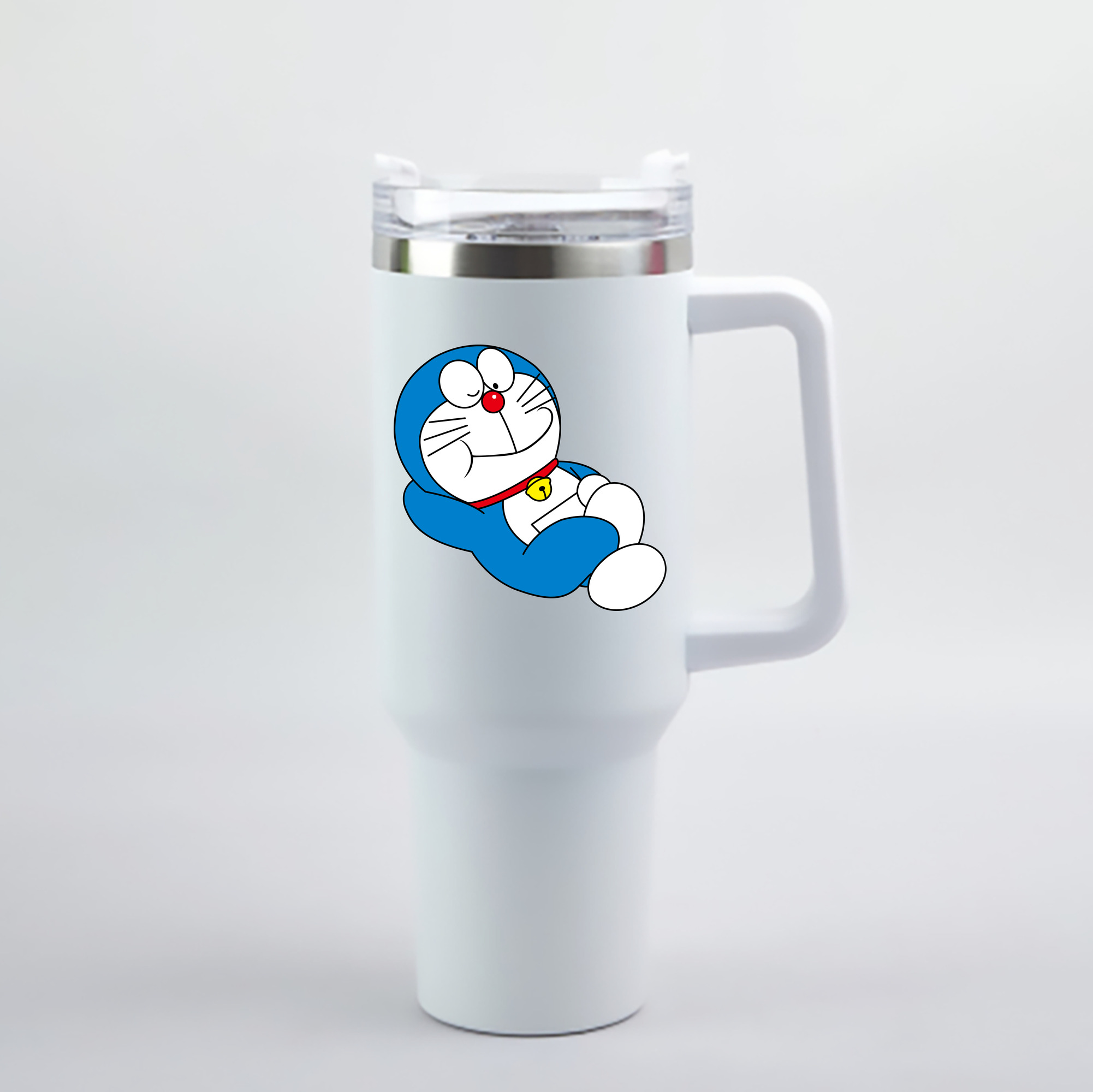 （画像用） ドラえもん Doraemon 1200mL車用タンブラー - クリスタルステッカー（プラスチックストロー付き）