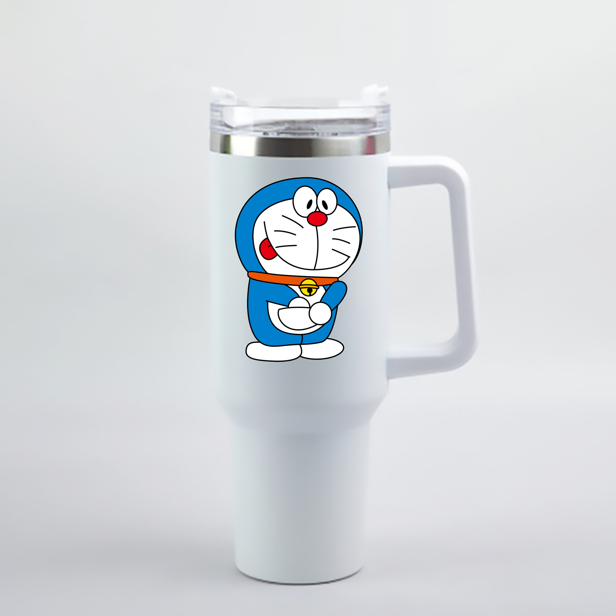 （画像用） ドラえもん Doraemon 1200mL車用タンブラー - クリスタルステッカー（プラスチックストロー付き）