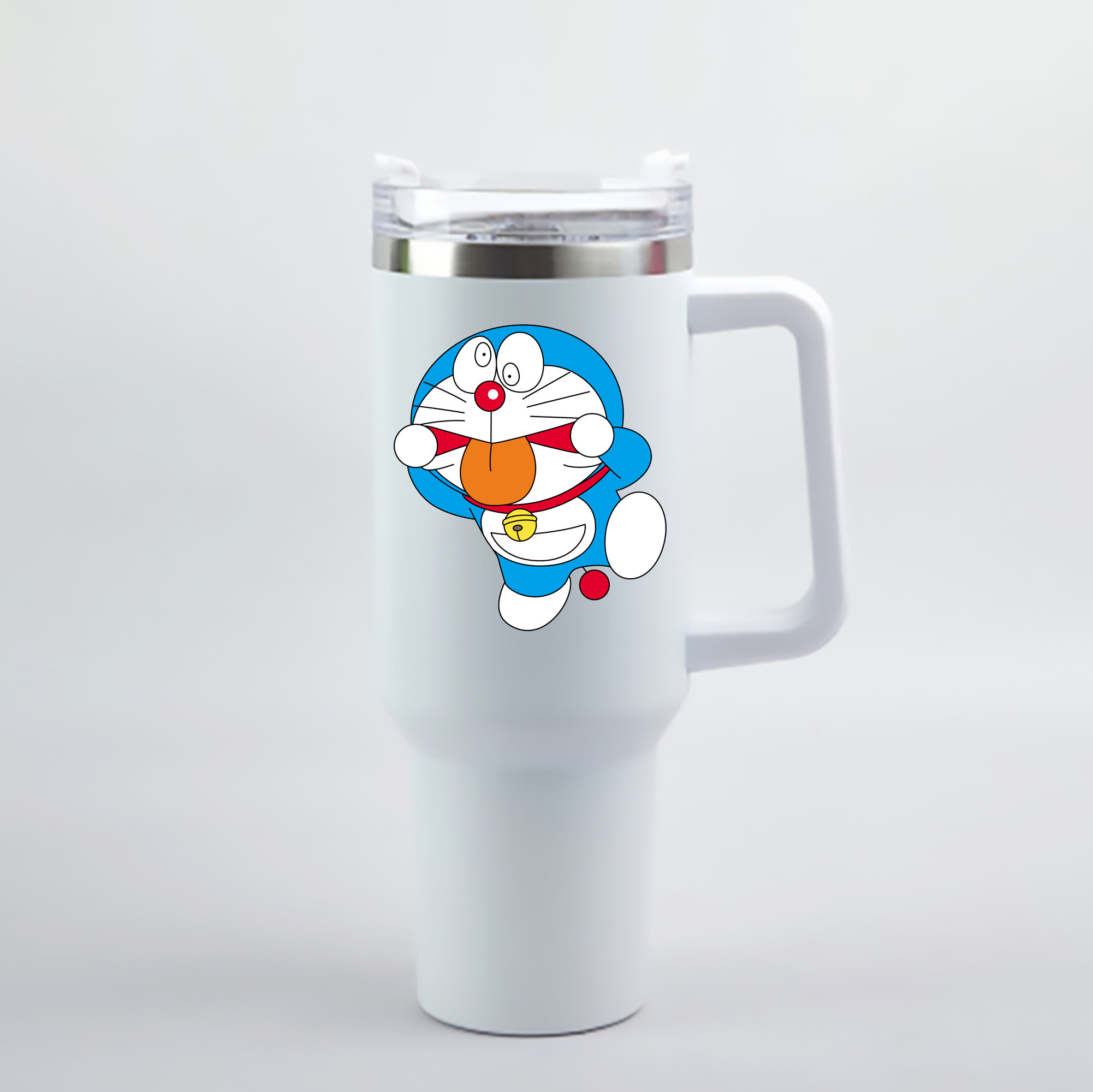 （画像用） ドラえもん Doraemon 1200mL車用タンブラー - クリスタルステッカー（プラスチックストロー付き）