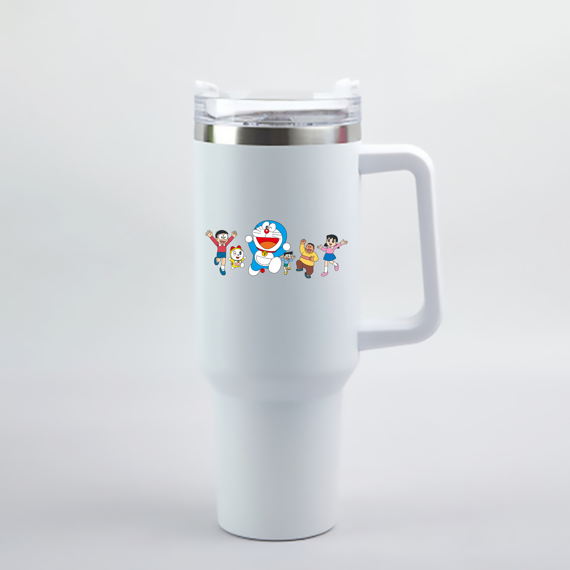 （画像用） ドラえもん 骨川 スネ夫 Doraemon Honekawa Suneo 1200mL車用タンブラー - クリスタルステッカー（プラスチックストロー付き）