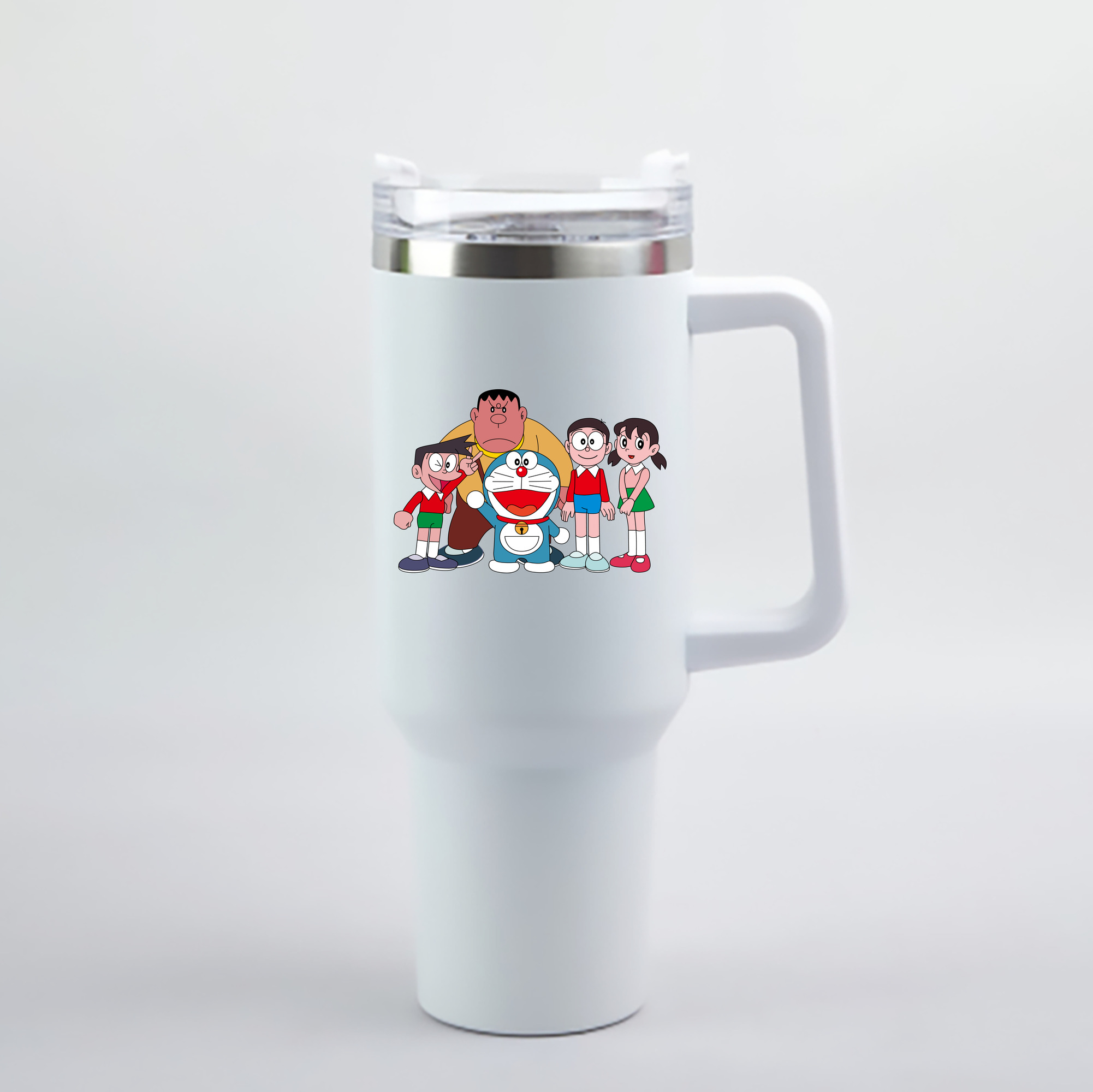（画像用） ドラえもん 骨川 スネ夫 Doraemon Honekawa Suneo 1200mL車用タンブラー - クリスタルステッカー（プラスチックストロー付き）