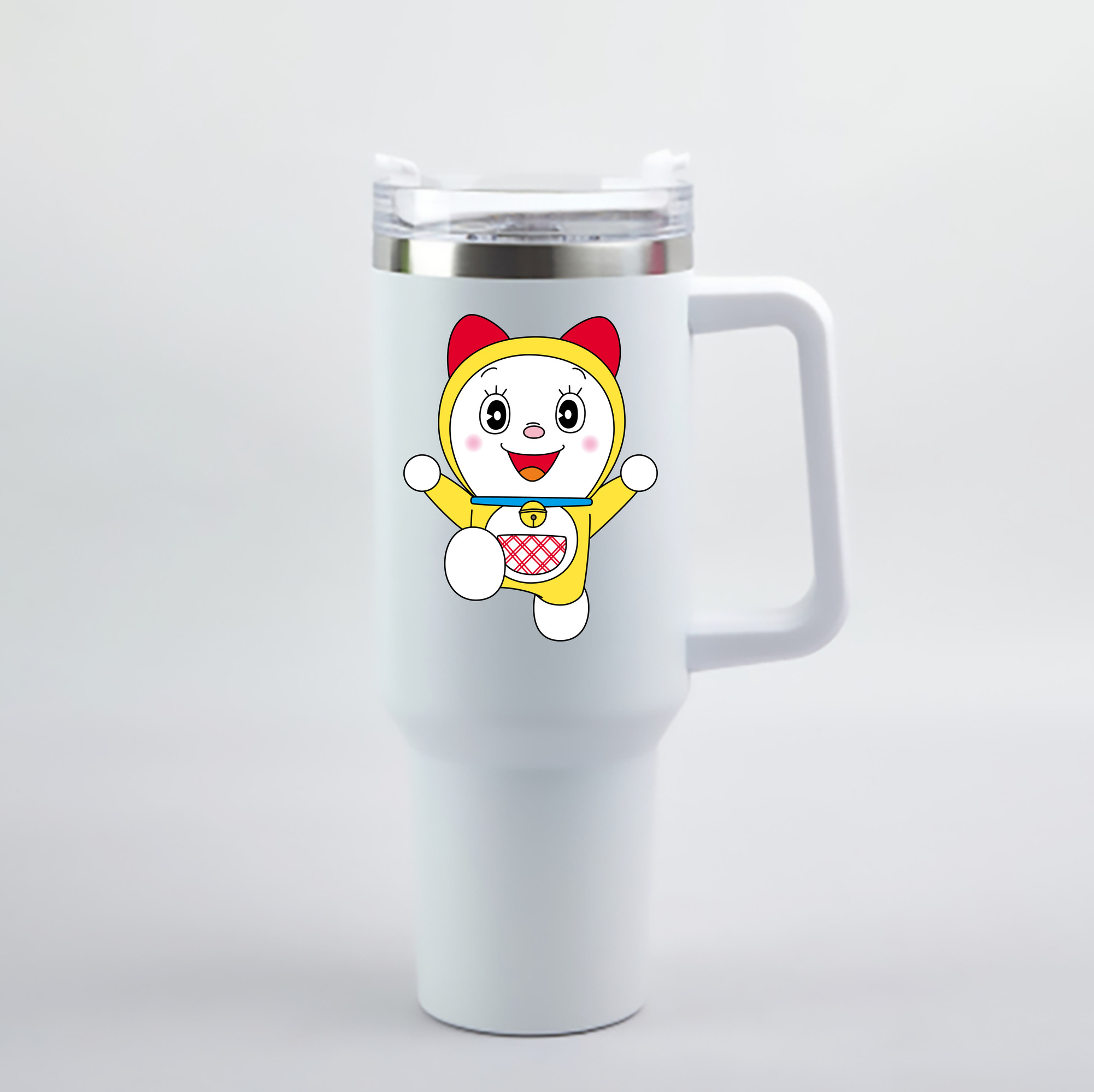 （画像用） ドラえもん ドラミ Doraemon Dorami 1200mL車用タンブラー - クリスタルステッカー（プラスチックストロー付き）