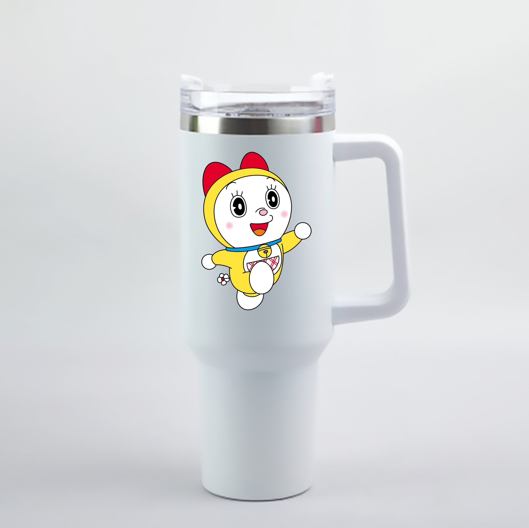 （画像用） ドラえもん ドラミ Doraemon Dorami 1200mL車用タンブラー - クリスタルステッカー（プラスチックストロー付き）