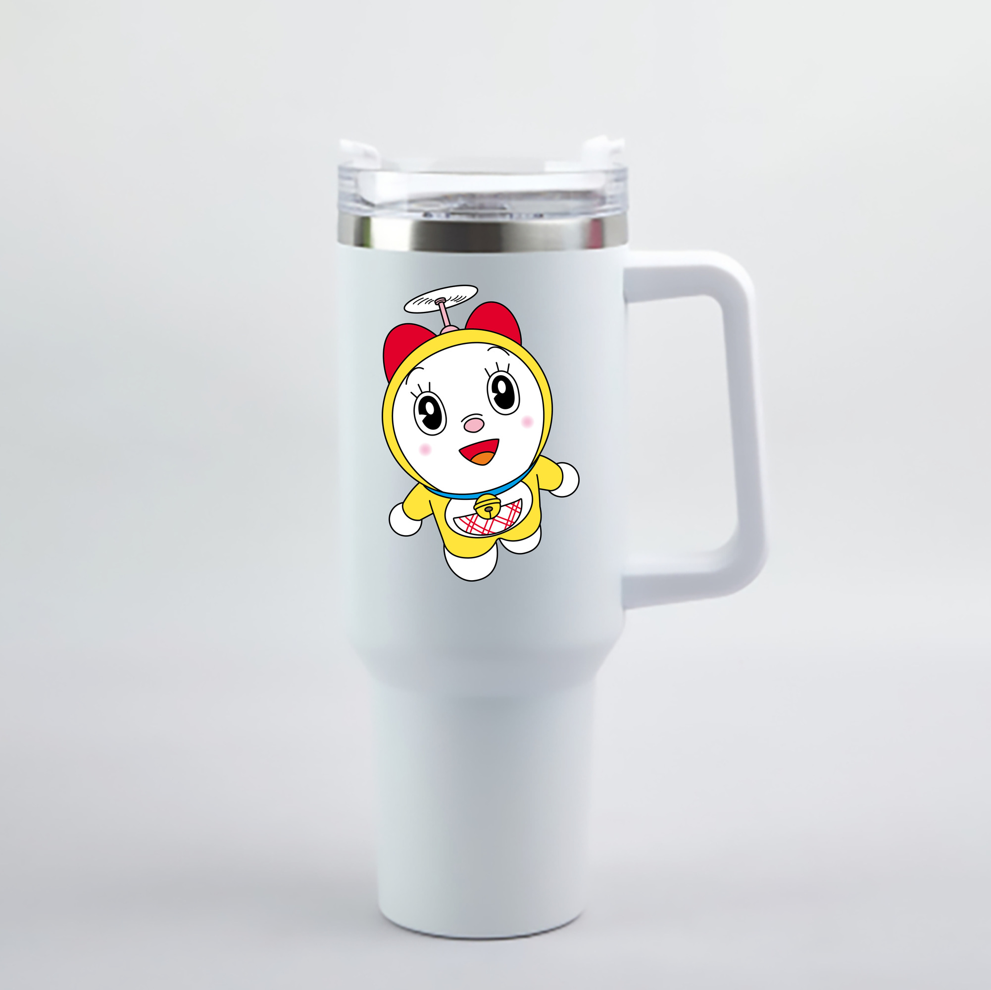 （画像用） ドラえもん ドラミ Doraemon Dorami 1200mL車用タンブラー - クリスタルステッカー（プラスチックストロー付き）