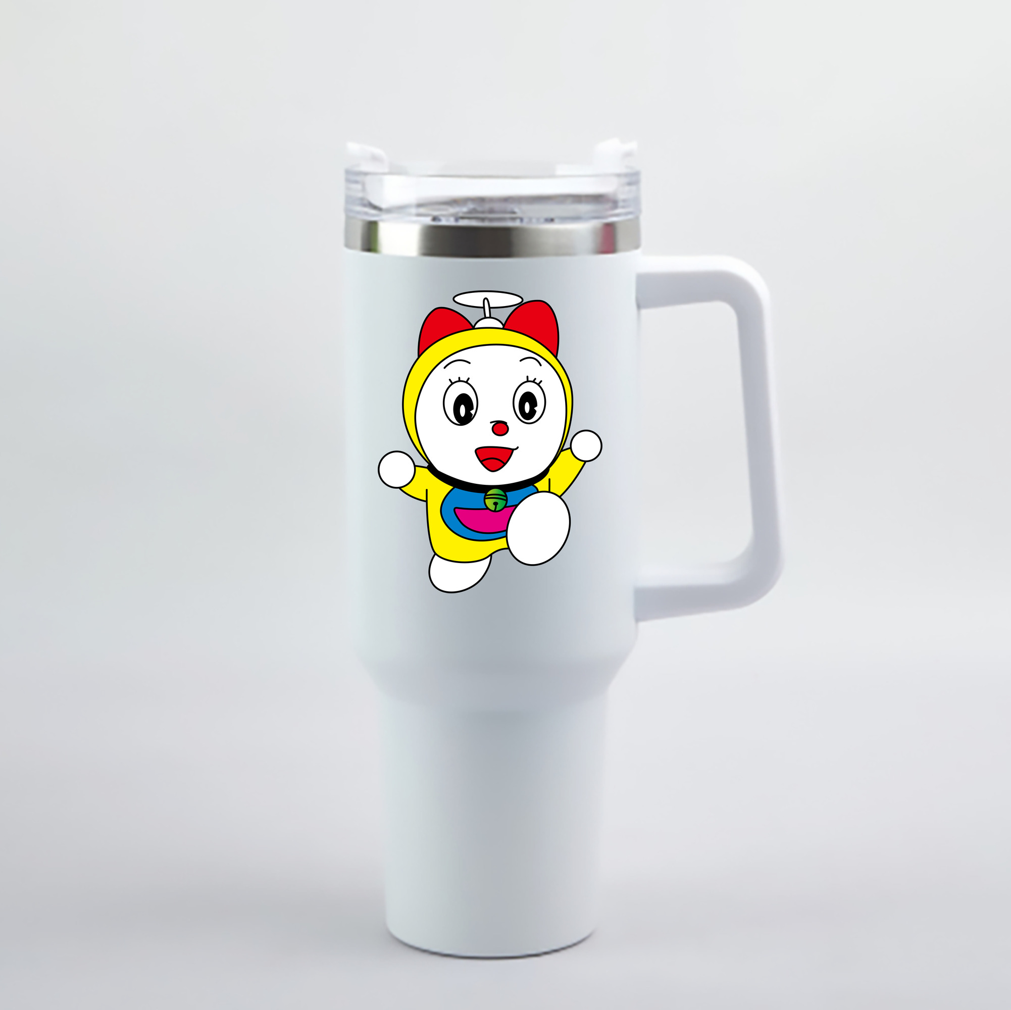 （画像用） ドラえもん ドラミ Doraemon Dorami 1200mL車用タンブラー - クリスタルステッカー（プラスチックストロー付き）