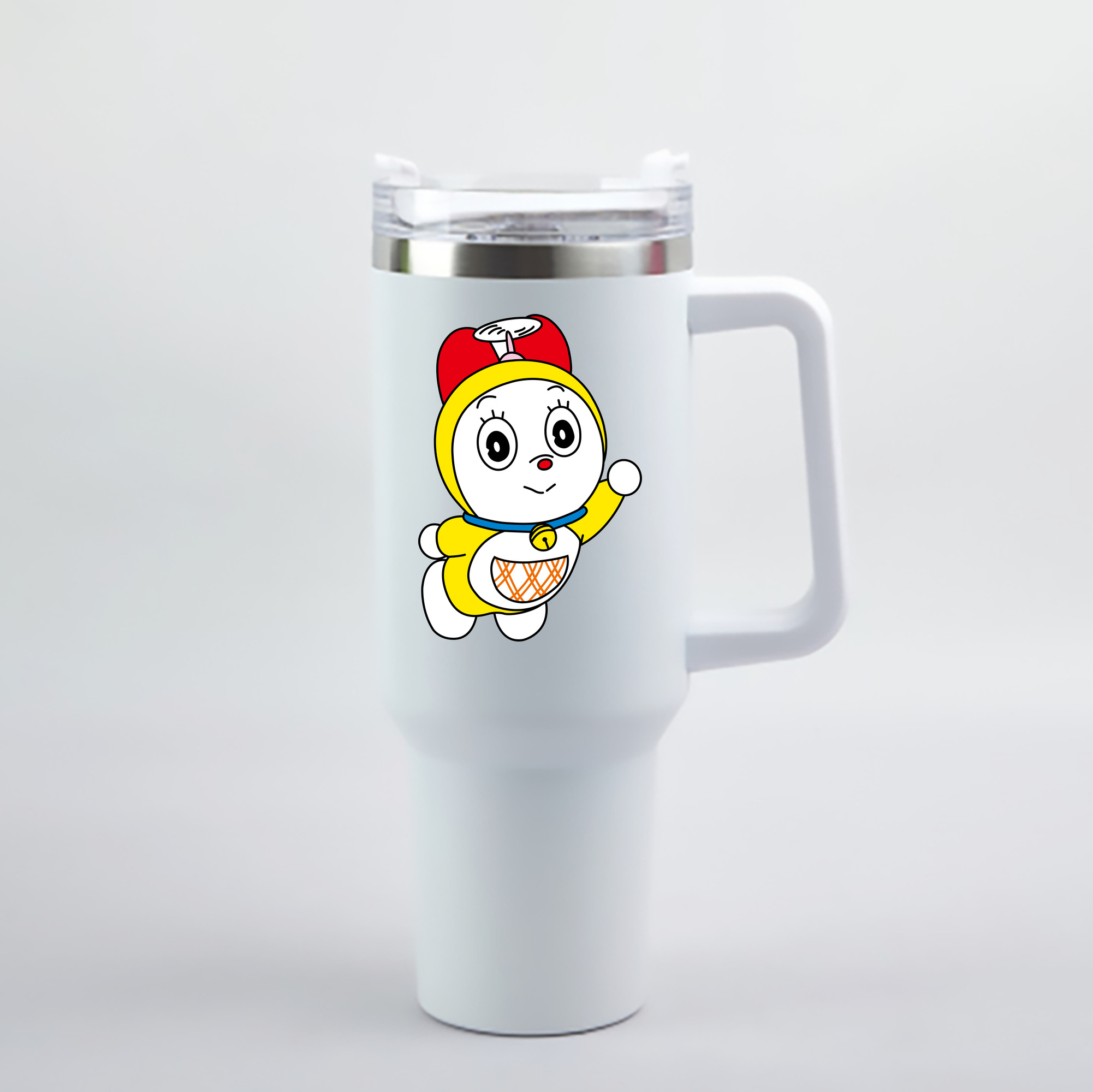 （画像用） ドラえもん ドラミ Doraemon Dorami 1200mL車用タンブラー - クリスタルステッカー（プラスチックストロー付き）