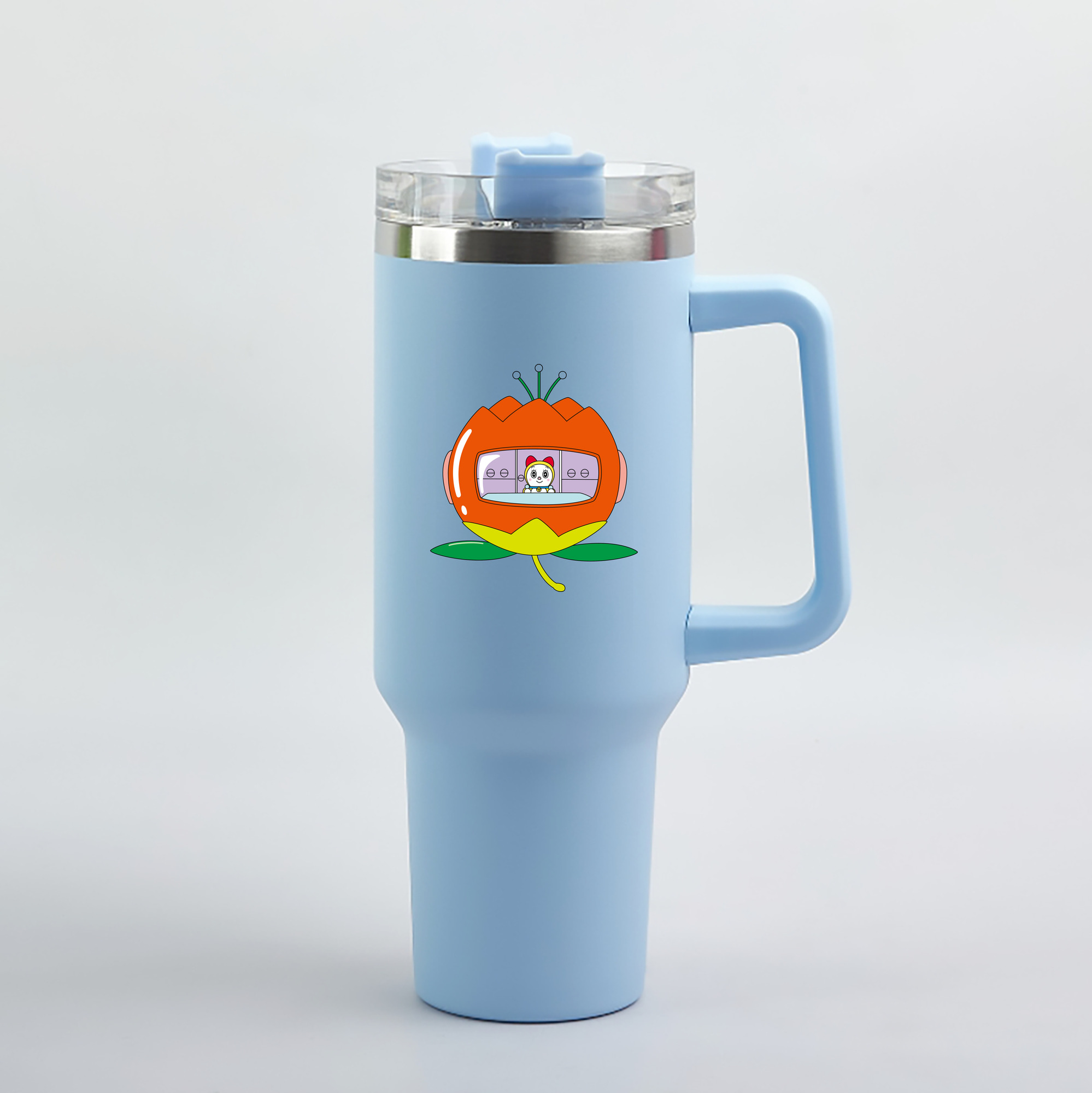 （画像用） ドラえもん ドラミ Doraemon Dorami 1200mL車用タンブラー（カラープリント）