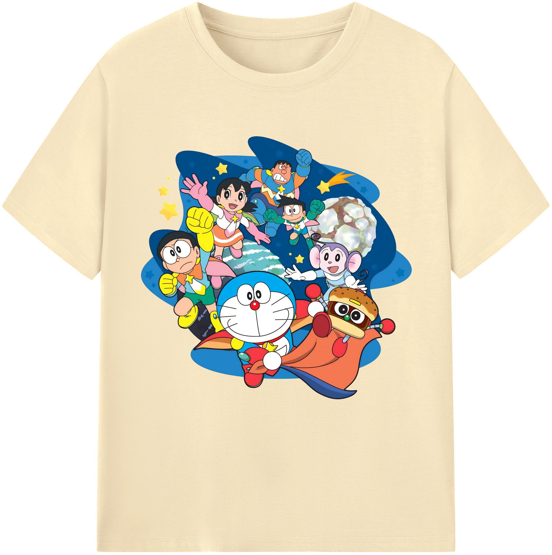 （画像用） ドラえもん Doraemon 綿100％半袖Tシャツ（フロントプリント）
