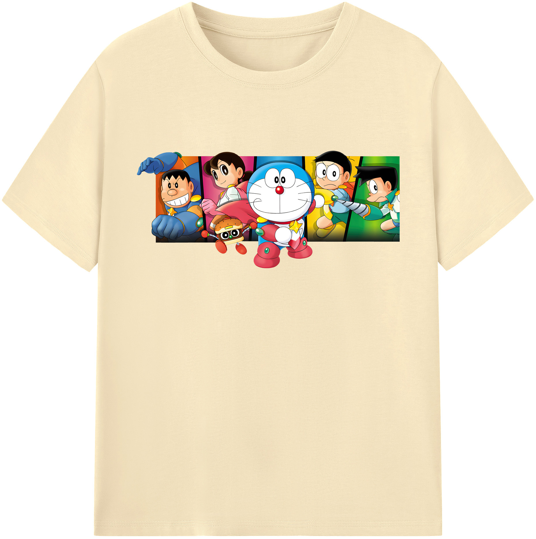 （画像用） ドラえもん Doraemon 綿100％半袖Tシャツ（フロントプリント）