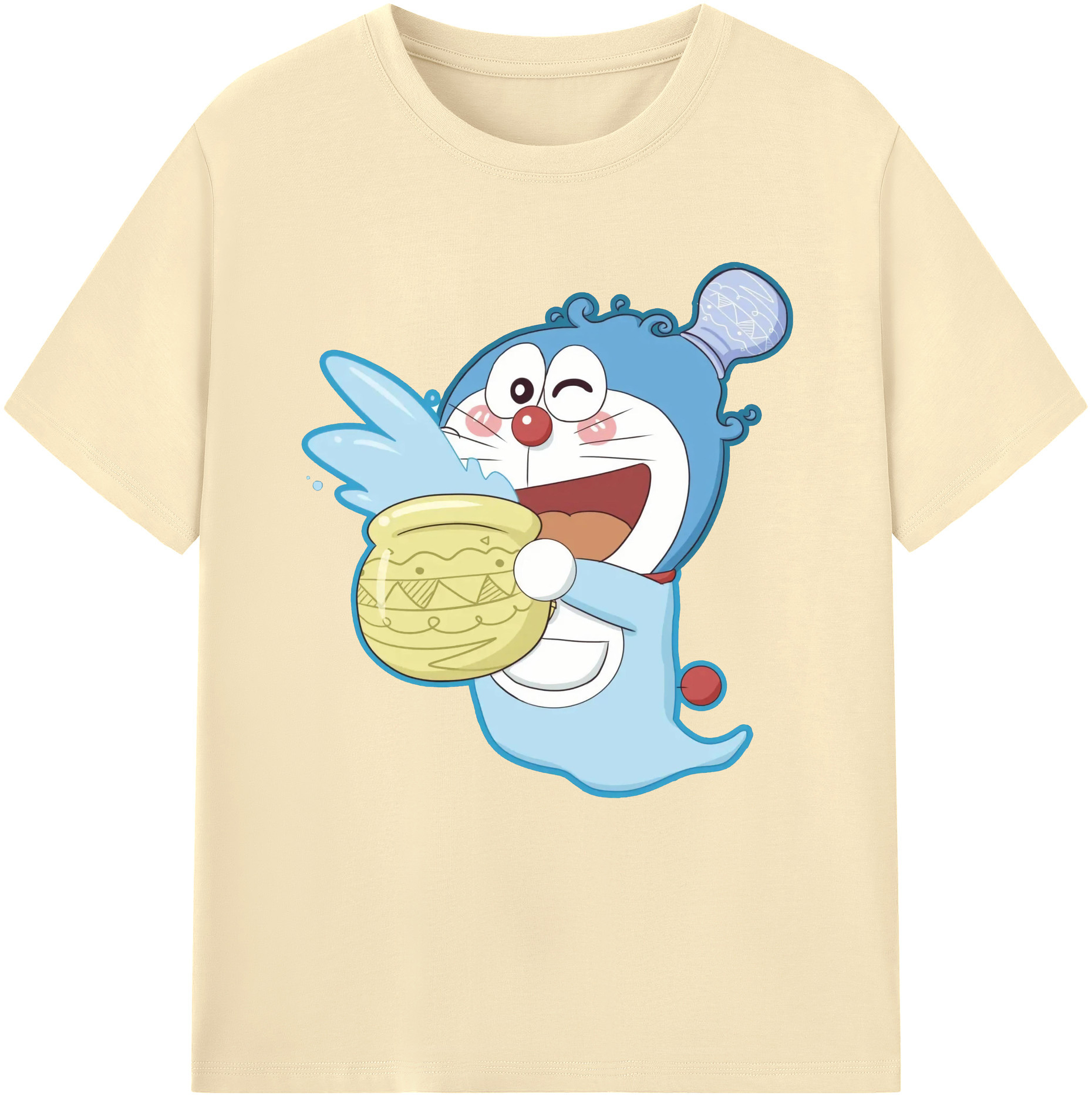 （画像用） ドラえもん Doraemon 綿100％半袖Tシャツ（フロントプリント）