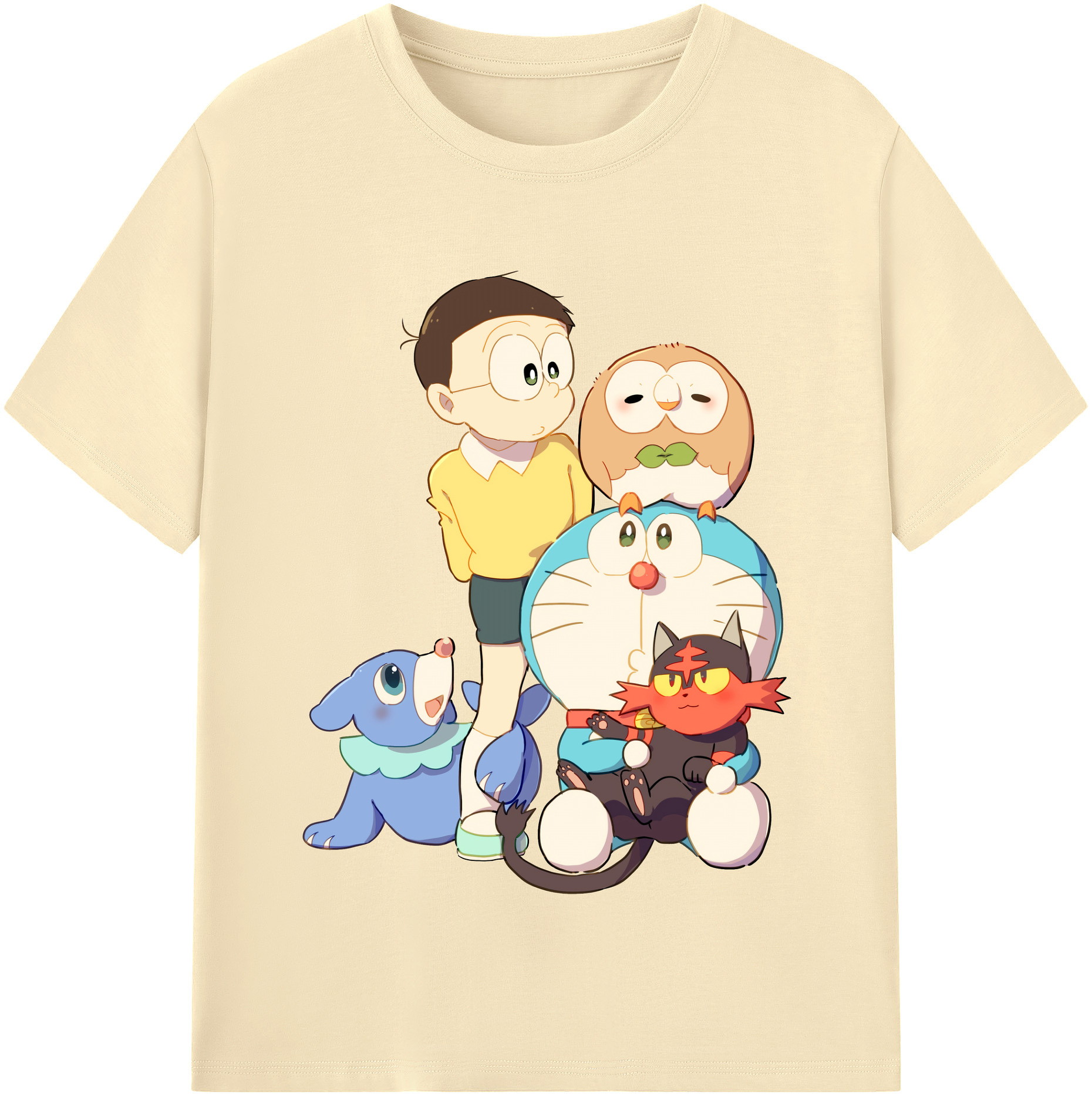 （画像用） ドラえもん Doraemon 綿100％半袖Tシャツ（フロントプリント）