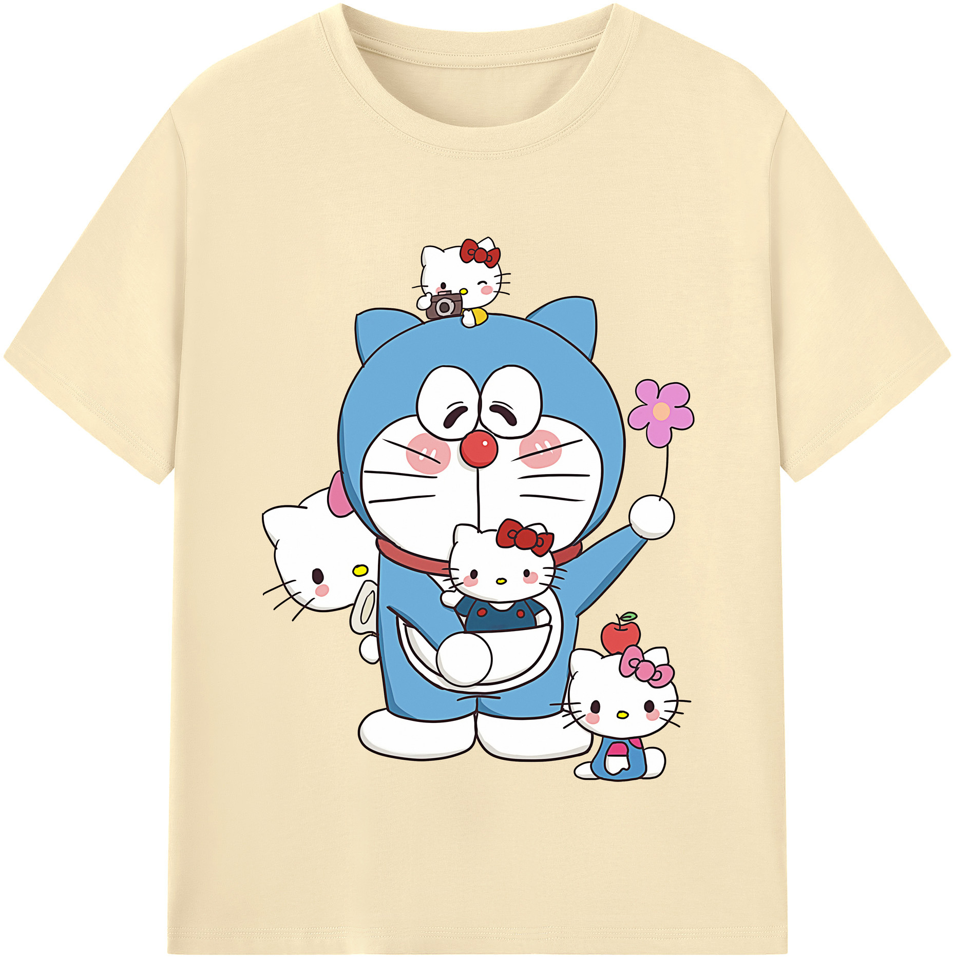 （画像用） ドラえもん Doraemon 綿100％半袖Tシャツ（フロントプリント）