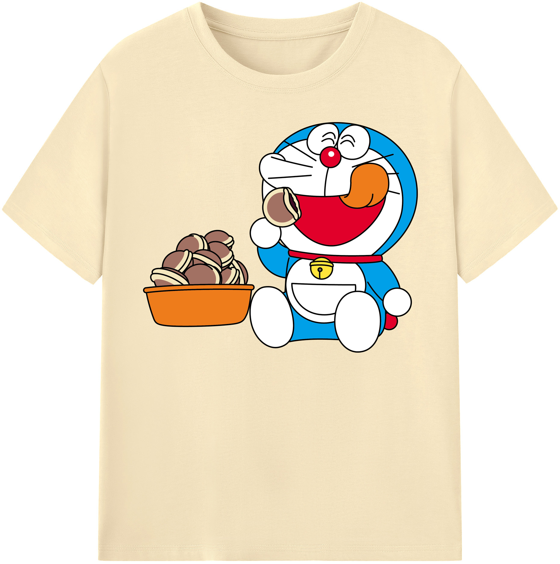 （画像用） ドラえもん Doraemon 綿100％半袖Tシャツ（フロントプリント）