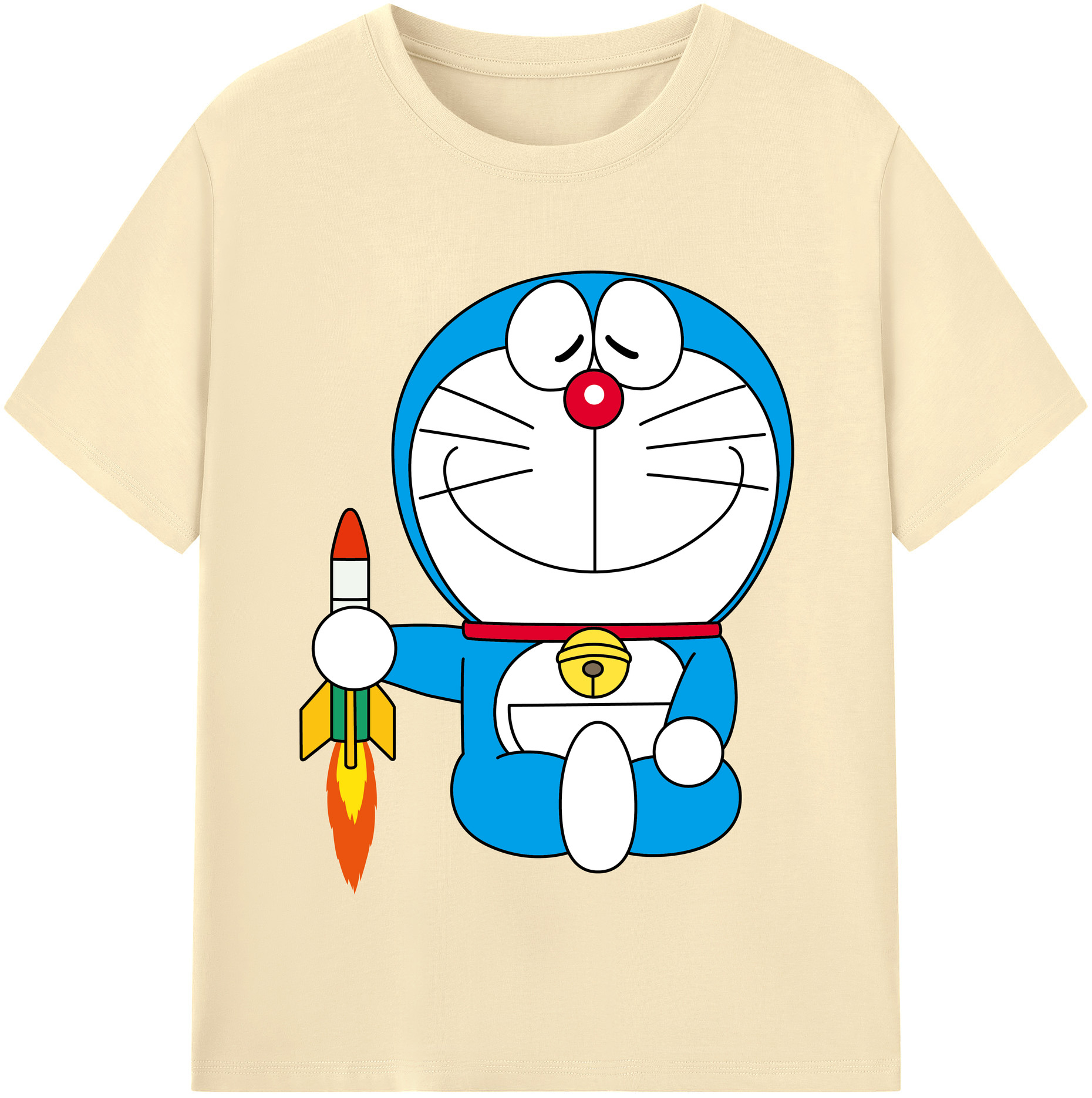 （画像用） ドラえもん Doraemon 綿100％半袖Tシャツ（フロントプリント）