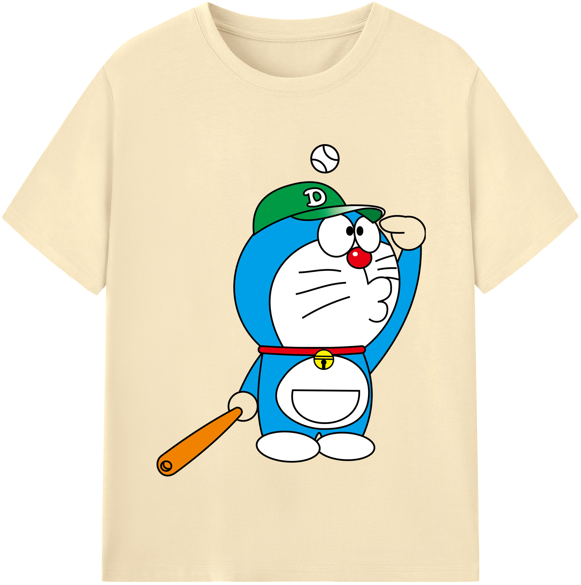 （画像用） ドラえもん Doraemon 綿100％半袖Tシャツ（フロントプリント）