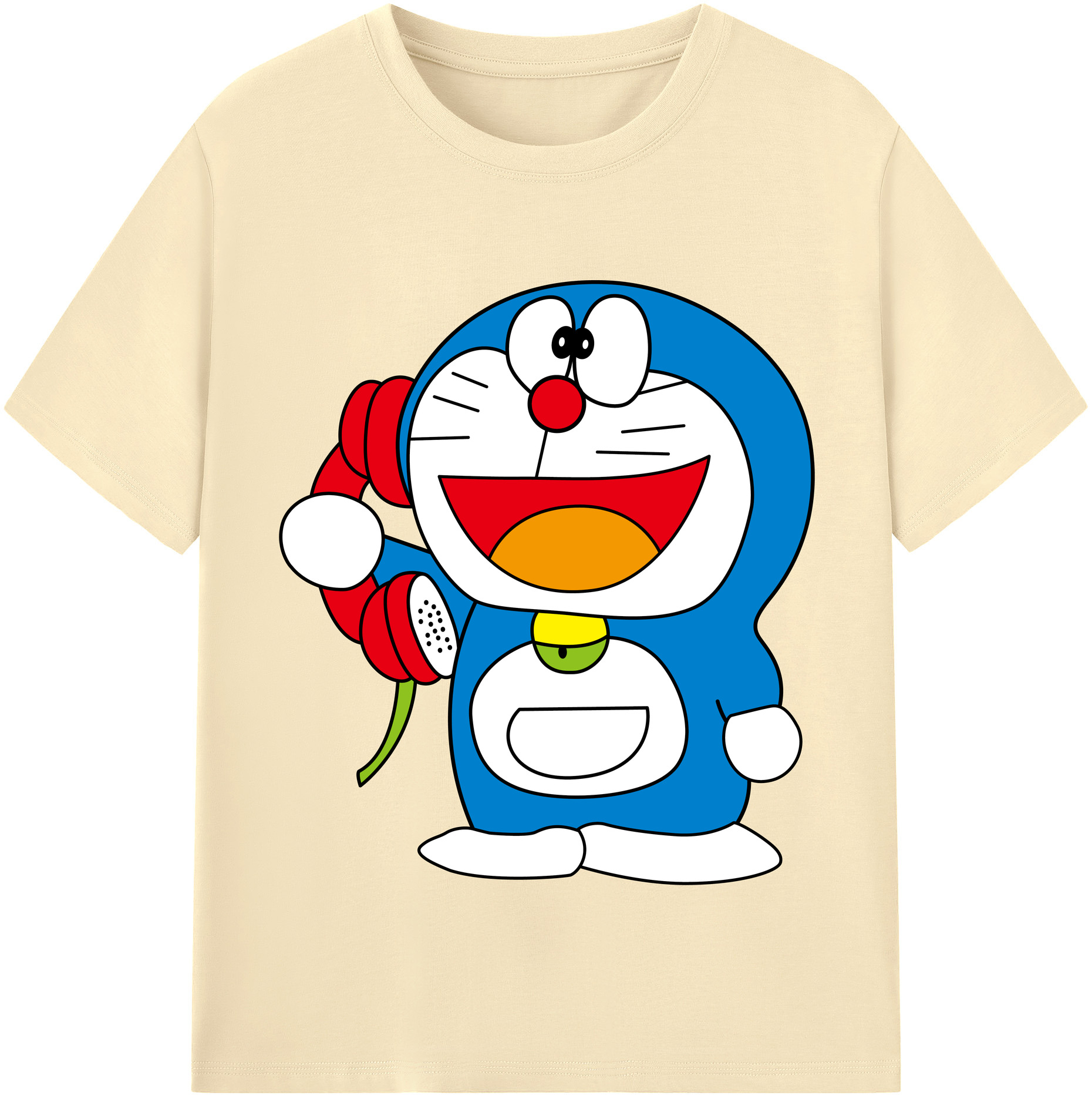 （画像用） ドラえもん Doraemon 綿100％半袖Tシャツ（フロントプリント）