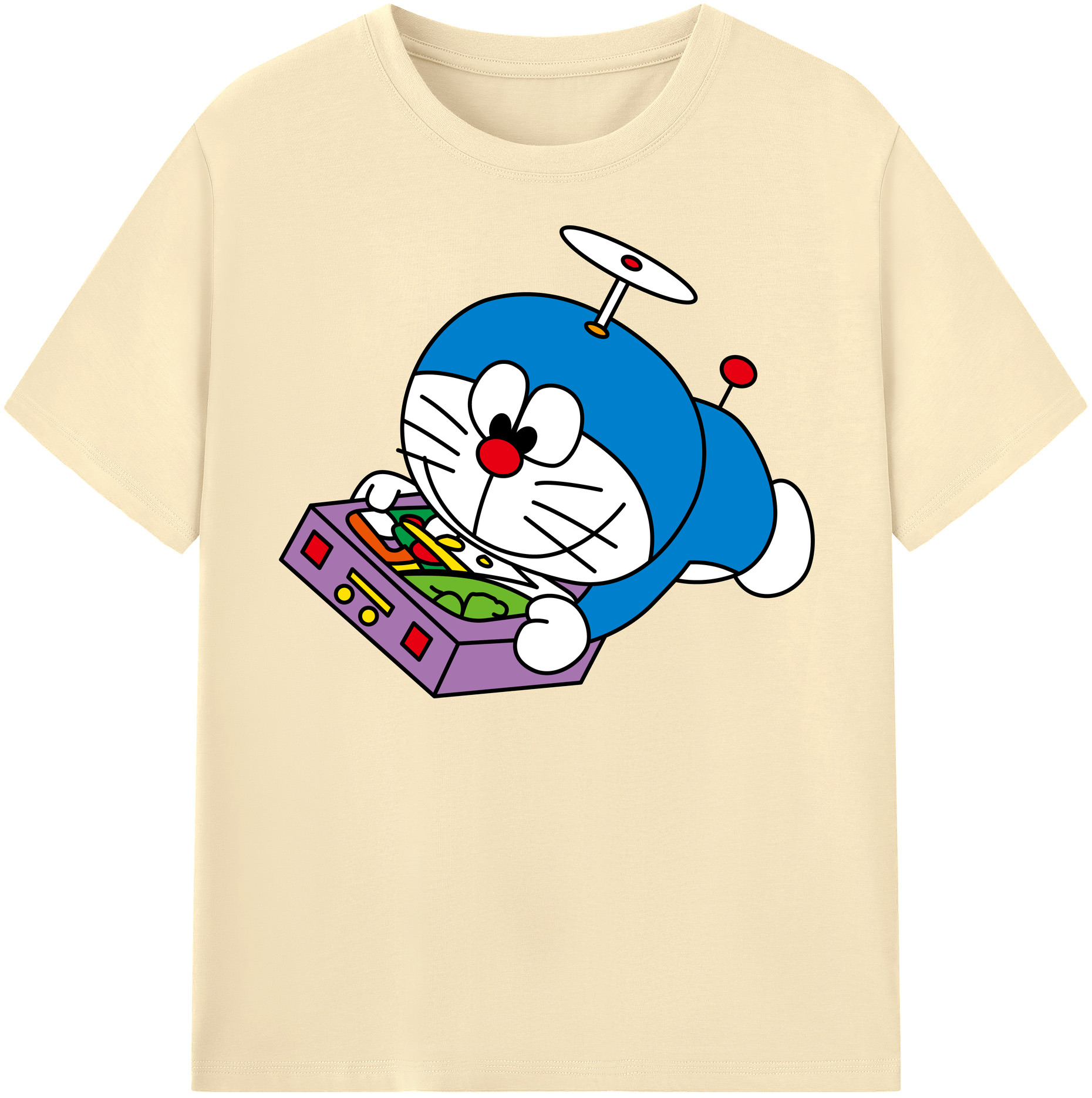 （画像用） ドラえもん Doraemon 綿100％半袖Tシャツ（フロントプリント）