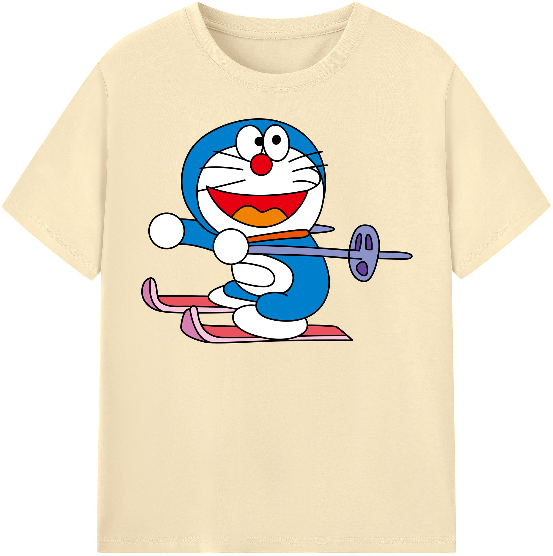（画像用） ドラえもん Doraemon 綿100％半袖Tシャツ（フロントプリント）