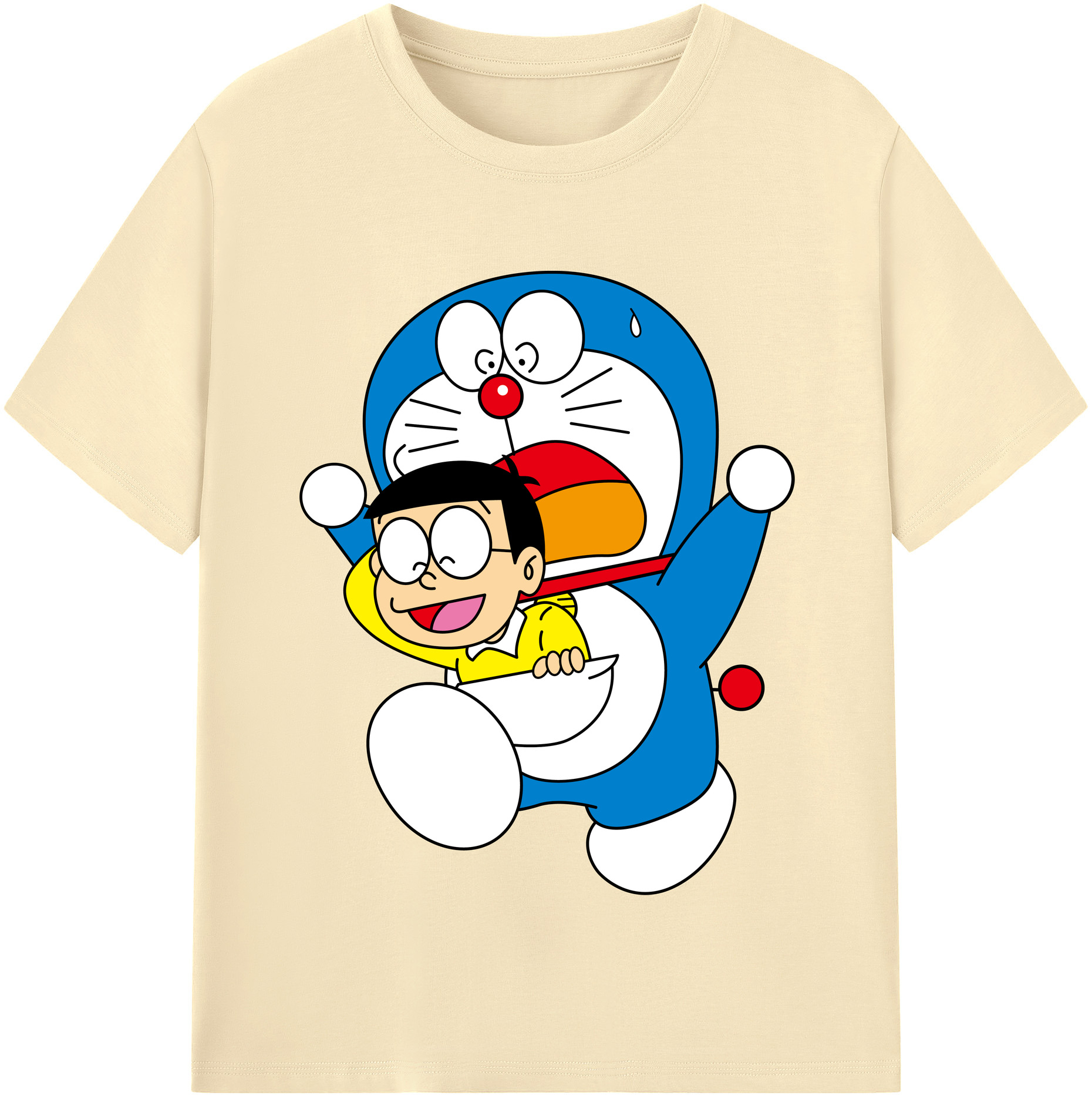 （画像用） ドラえもん Doraemon 綿100％半袖Tシャツ（フロントプリント）
