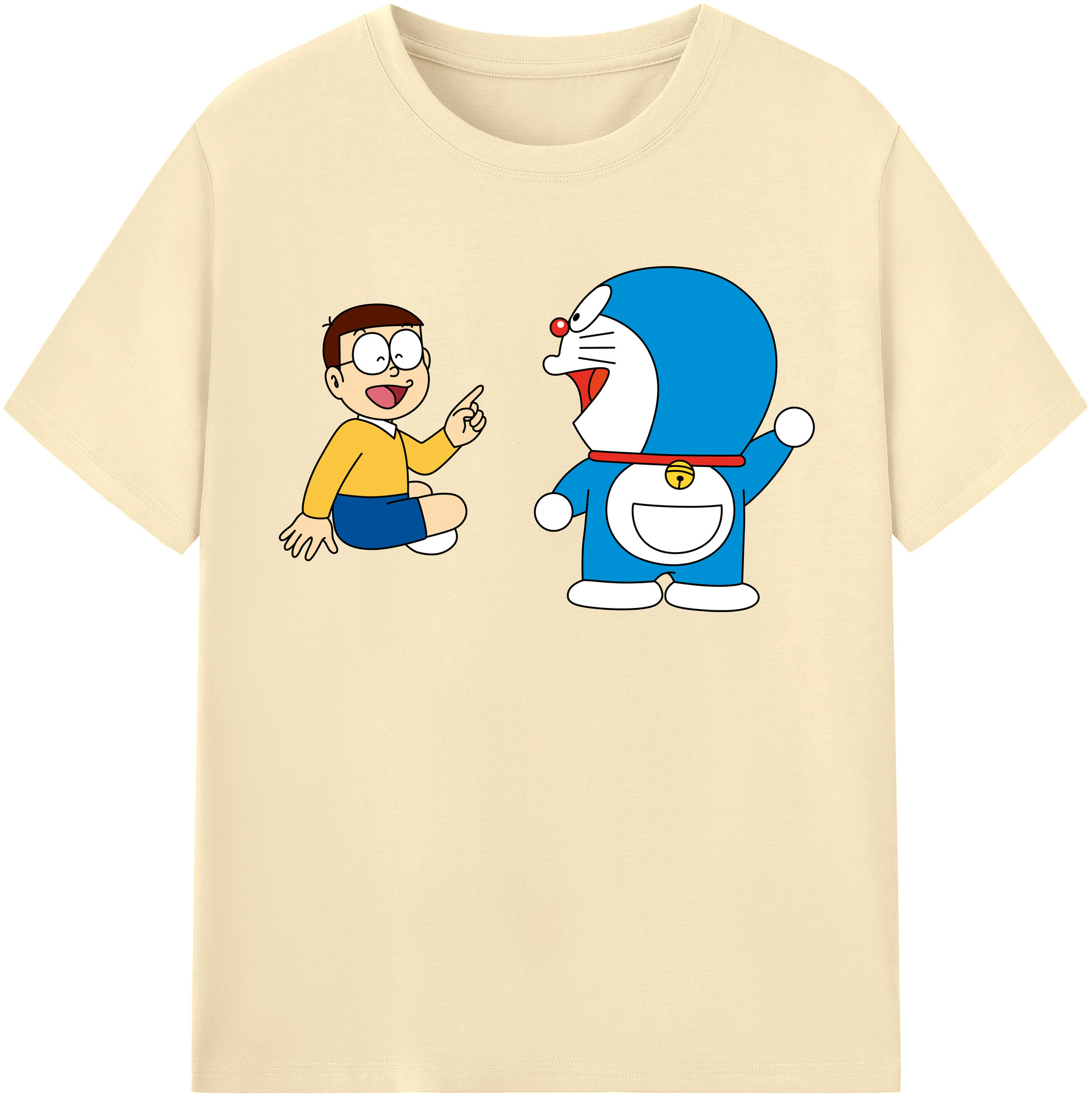 （画像用） ドラえもん Doraemon 綿100％半袖Tシャツ（フロントプリント）