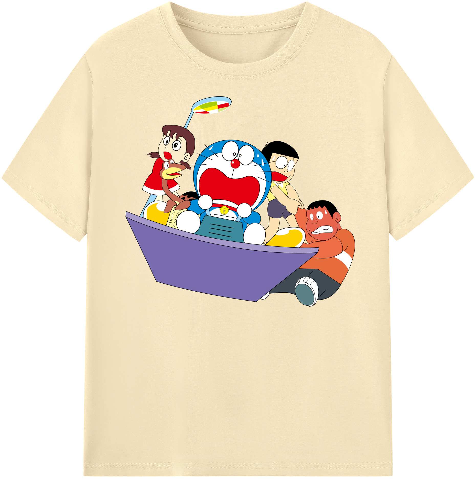（画像用） ドラえもん Doraemon 綿100％半袖Tシャツ（フロントプリント）