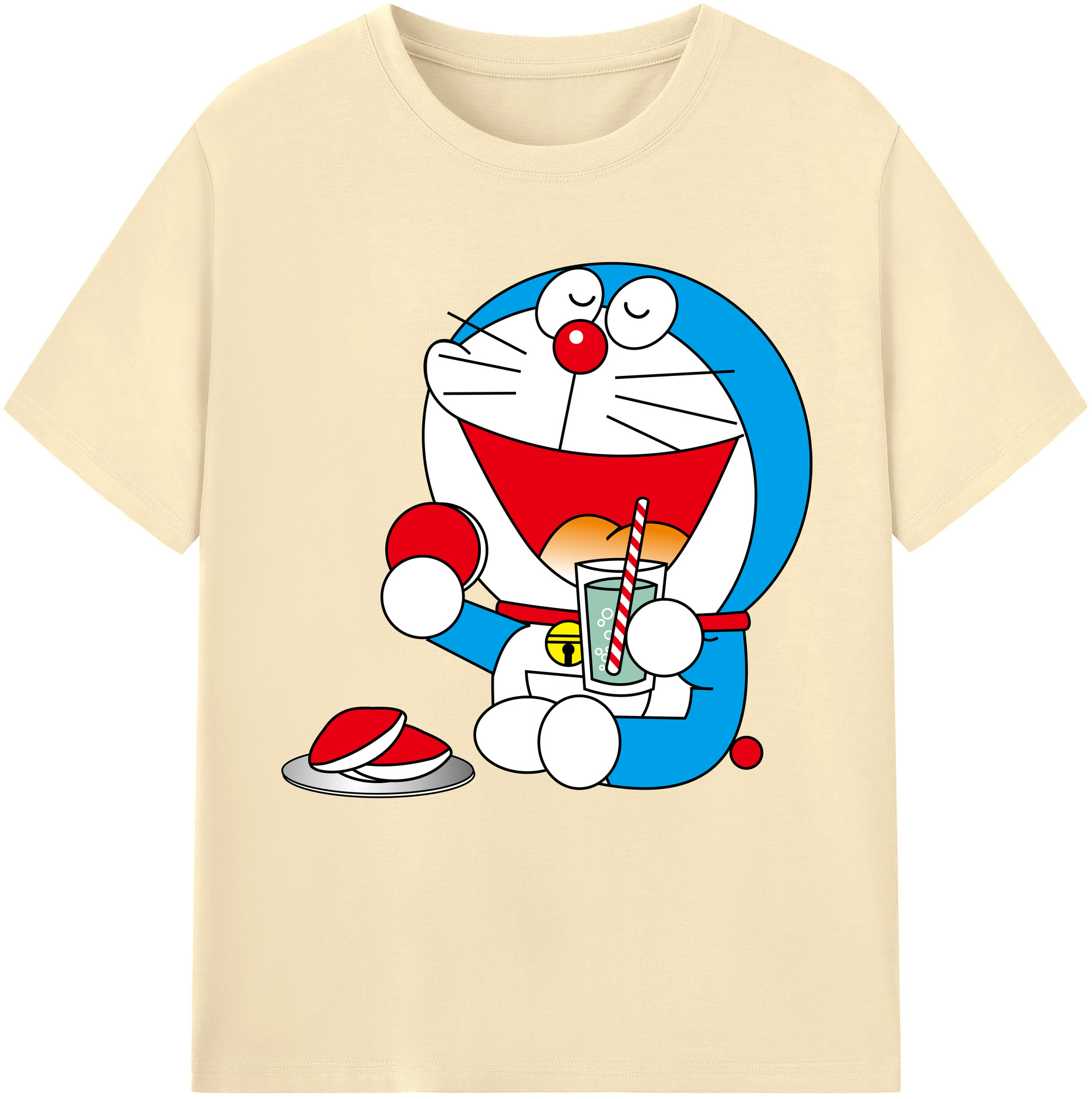 （画像用） ドラえもん Doraemon 綿100％半袖Tシャツ（フロントプリント）