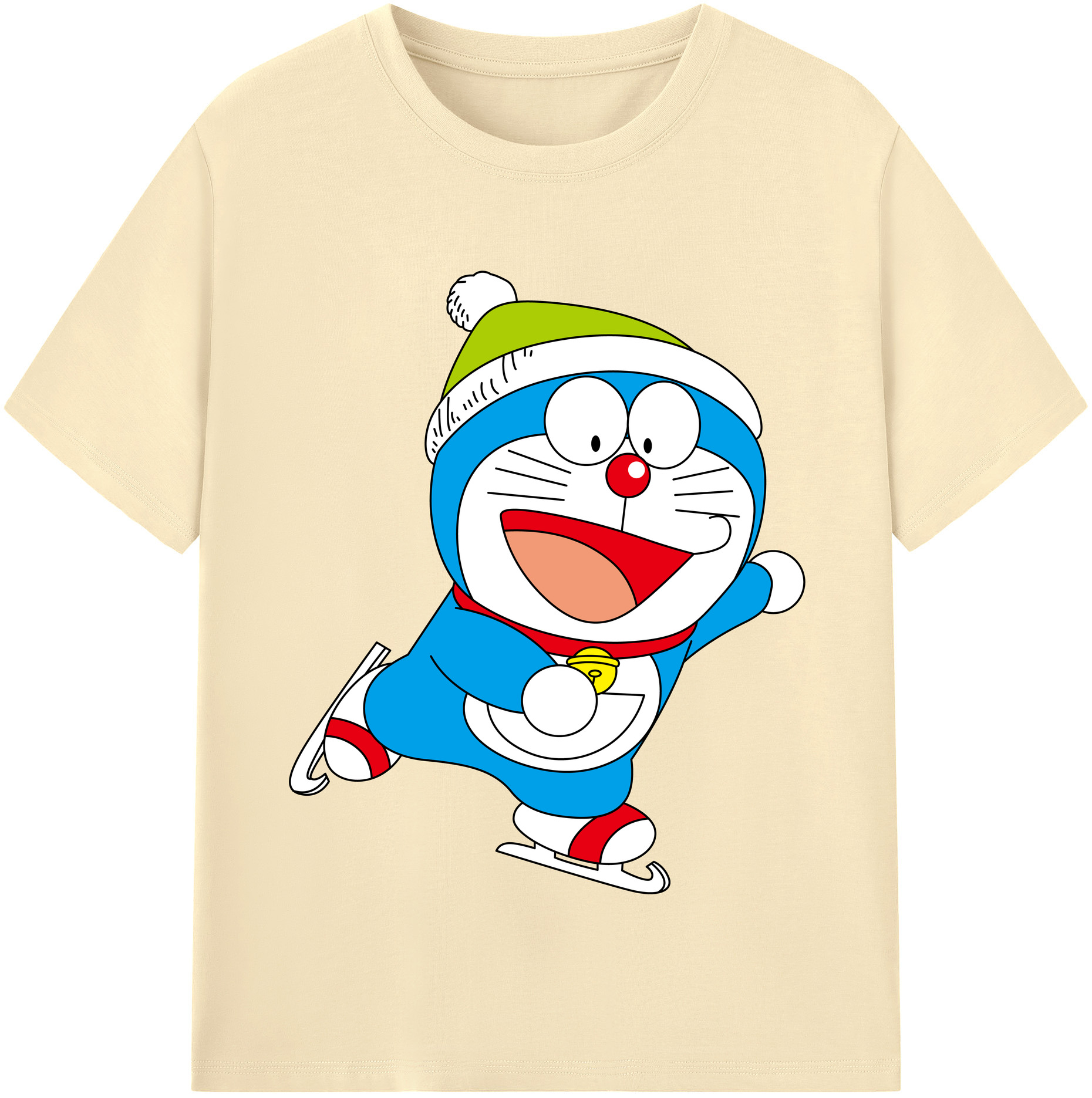 （画像用） ドラえもん Doraemon 綿100％半袖Tシャツ（フロントプリント）