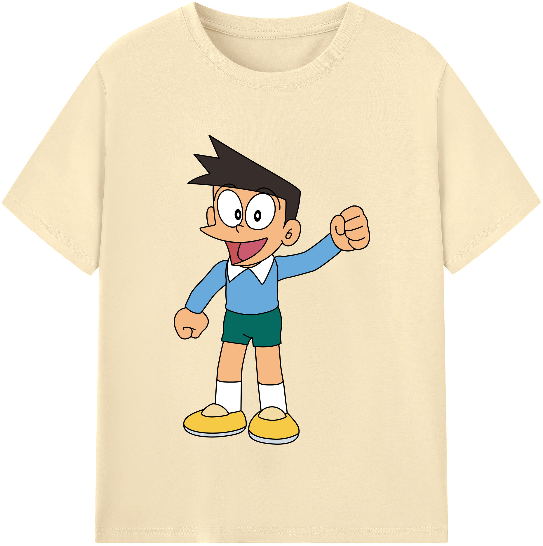 （画像用） ドラえもん 骨川 スネ夫 Doraemon Honekawa Suneo 綿100％半袖Tシャツ（フロントプリント）