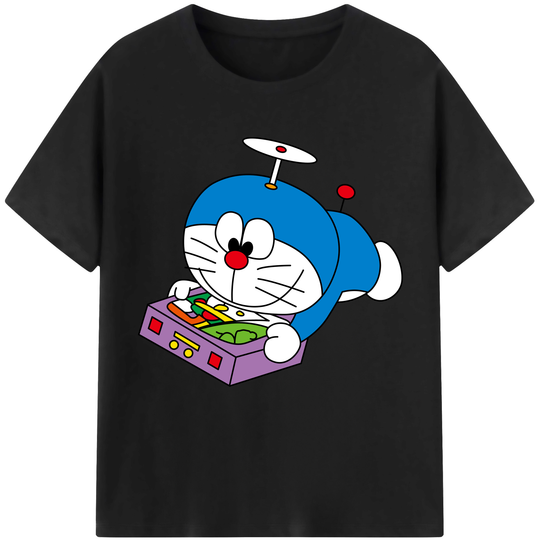 （画像用） ドラえもん Doraemon 綿100％半袖Tシャツ（フロントプリント）