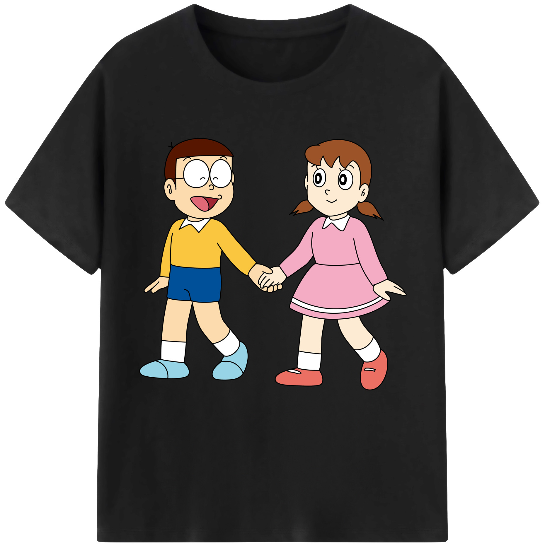 （画像用） ドラえもん 野比 のび太 Doraemon Nobita Nobi 綿100％半袖Tシャツ（フロントプリント）