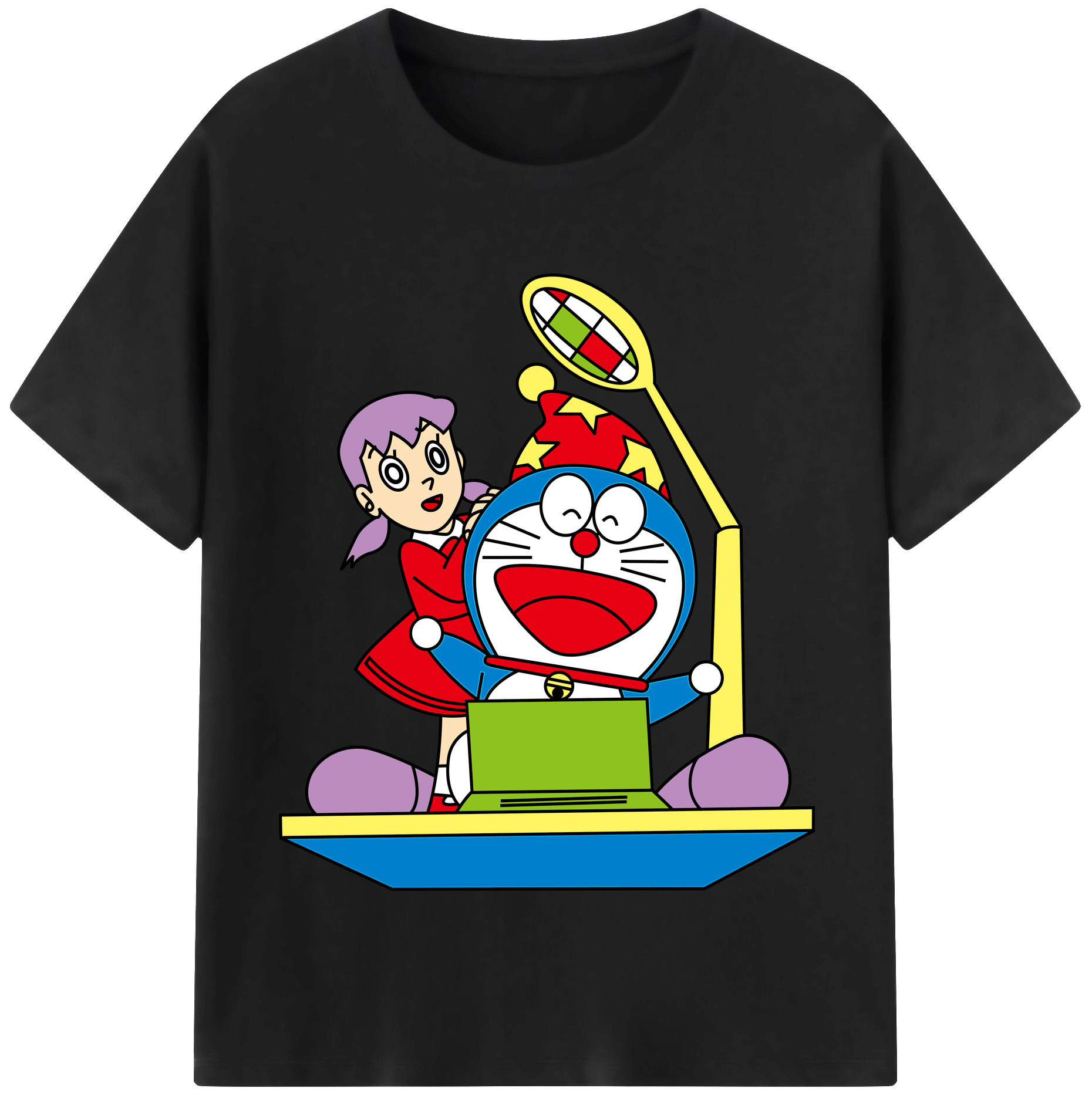 （画像用） ドラえもん みなもと しずか Doraemon Shizuka Minamoto 綿100％半袖Tシャツ（フロントプリント）