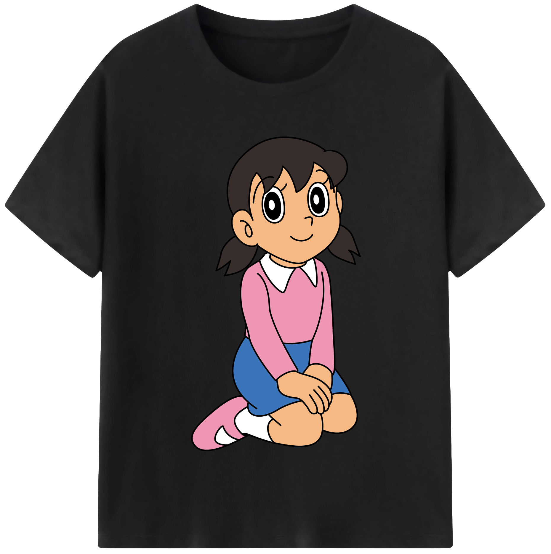 （画像用） ドラえもん みなもと しずか Doraemon Shizuka Minamoto 綿100％半袖Tシャツ（フロントプリント）